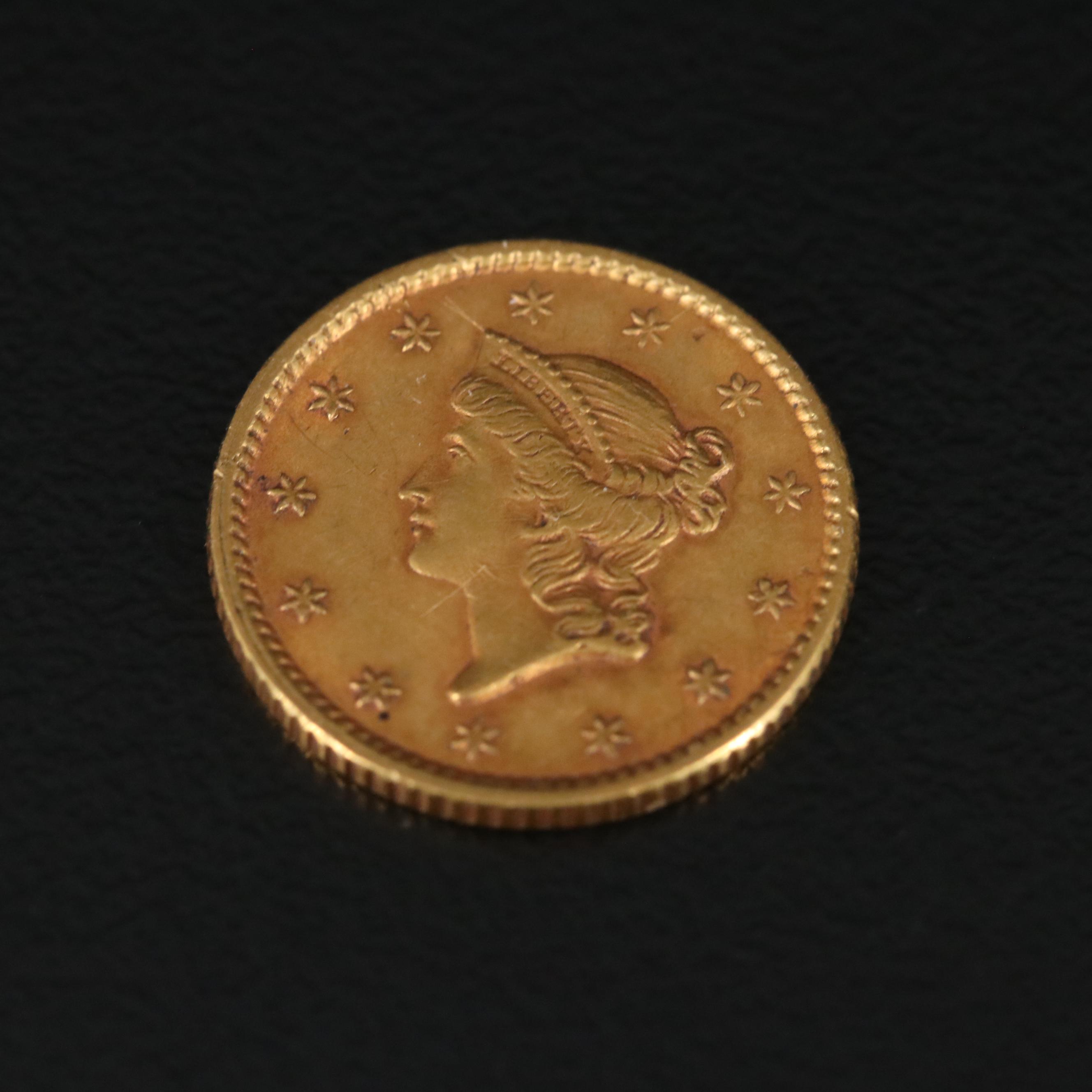 1853 Type 1, One Dollar Gold Coin