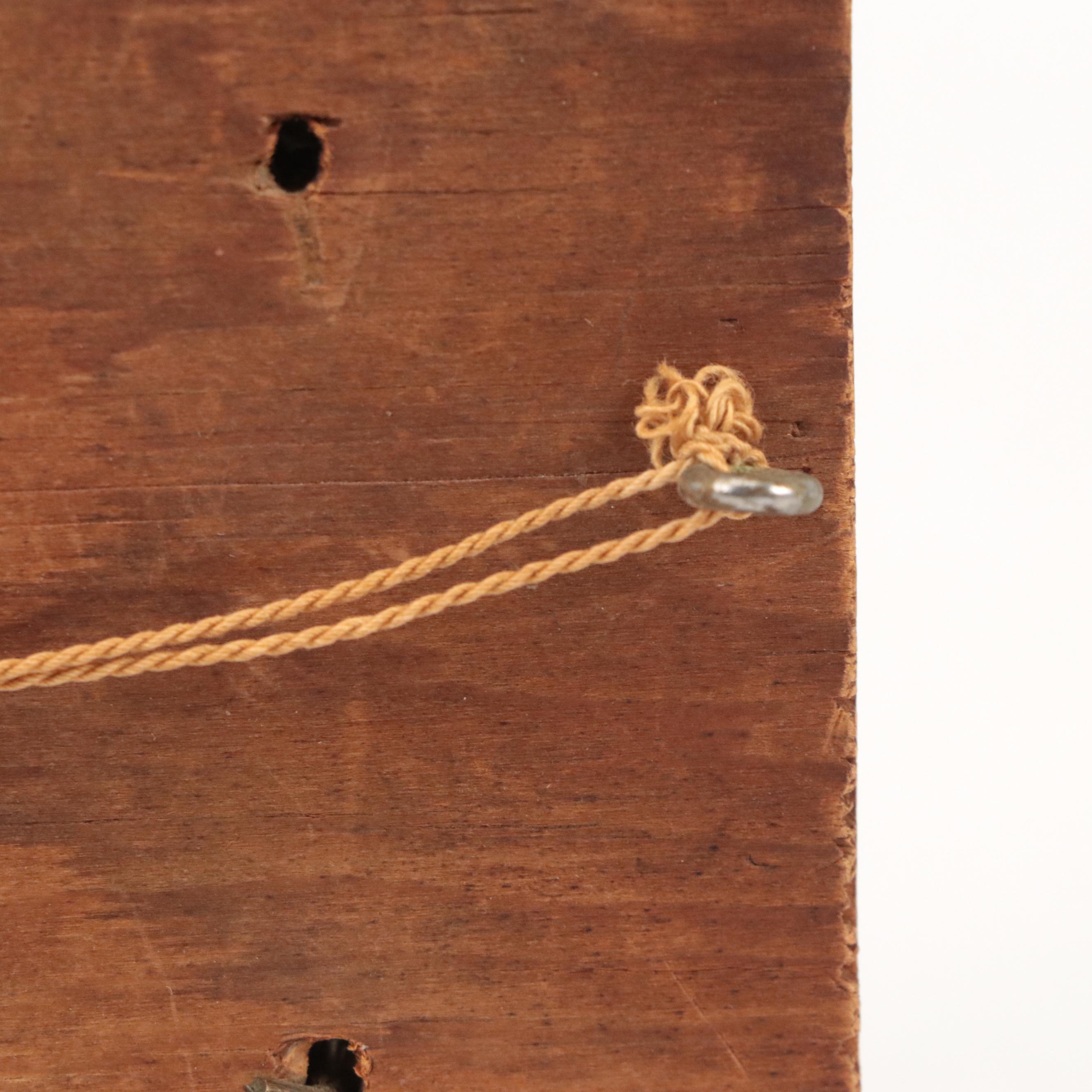 Classical Motif Bronze Low Relief Plaques on Wood