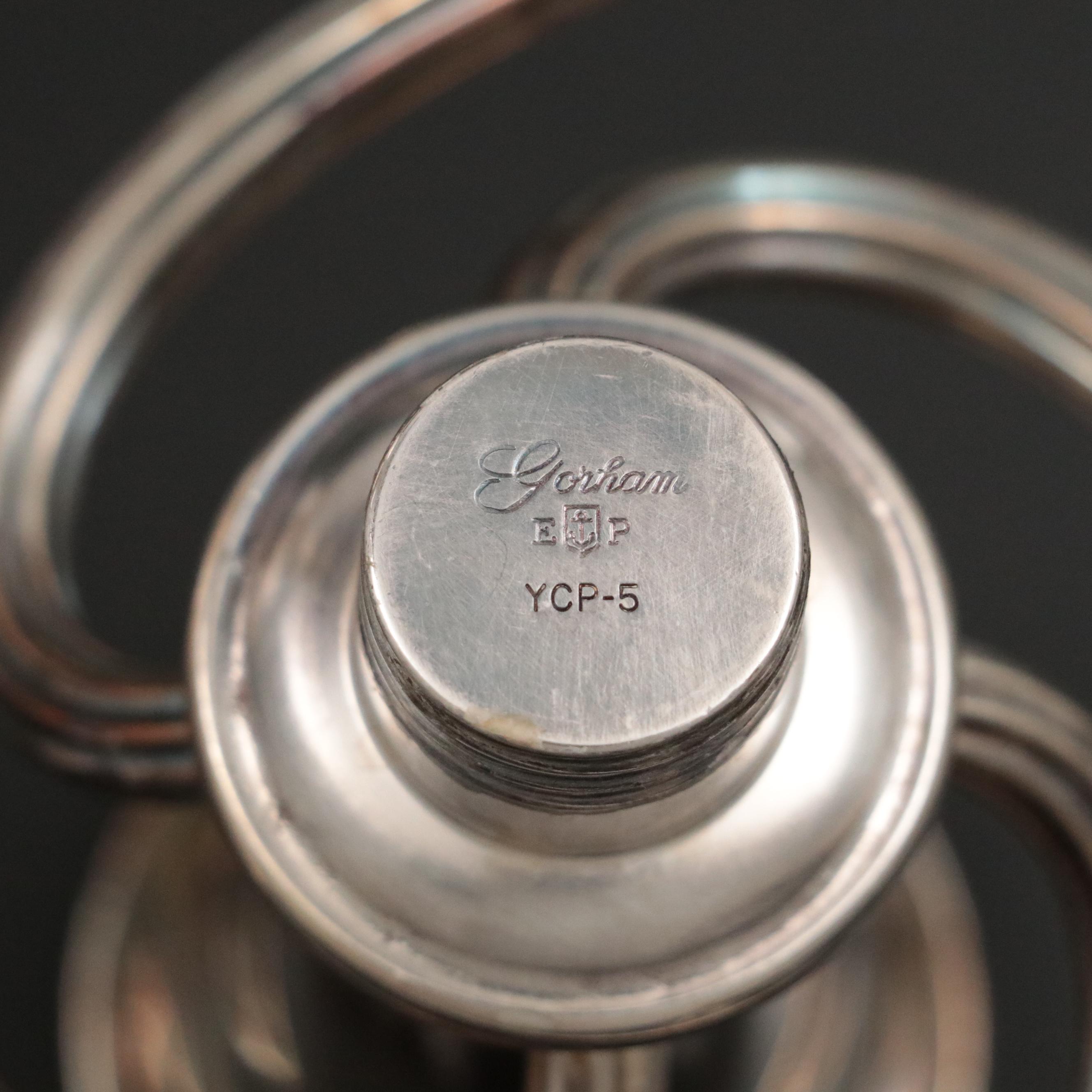 Gorham Silver Plate Candelabra Indian Cast Metal Candlesticks