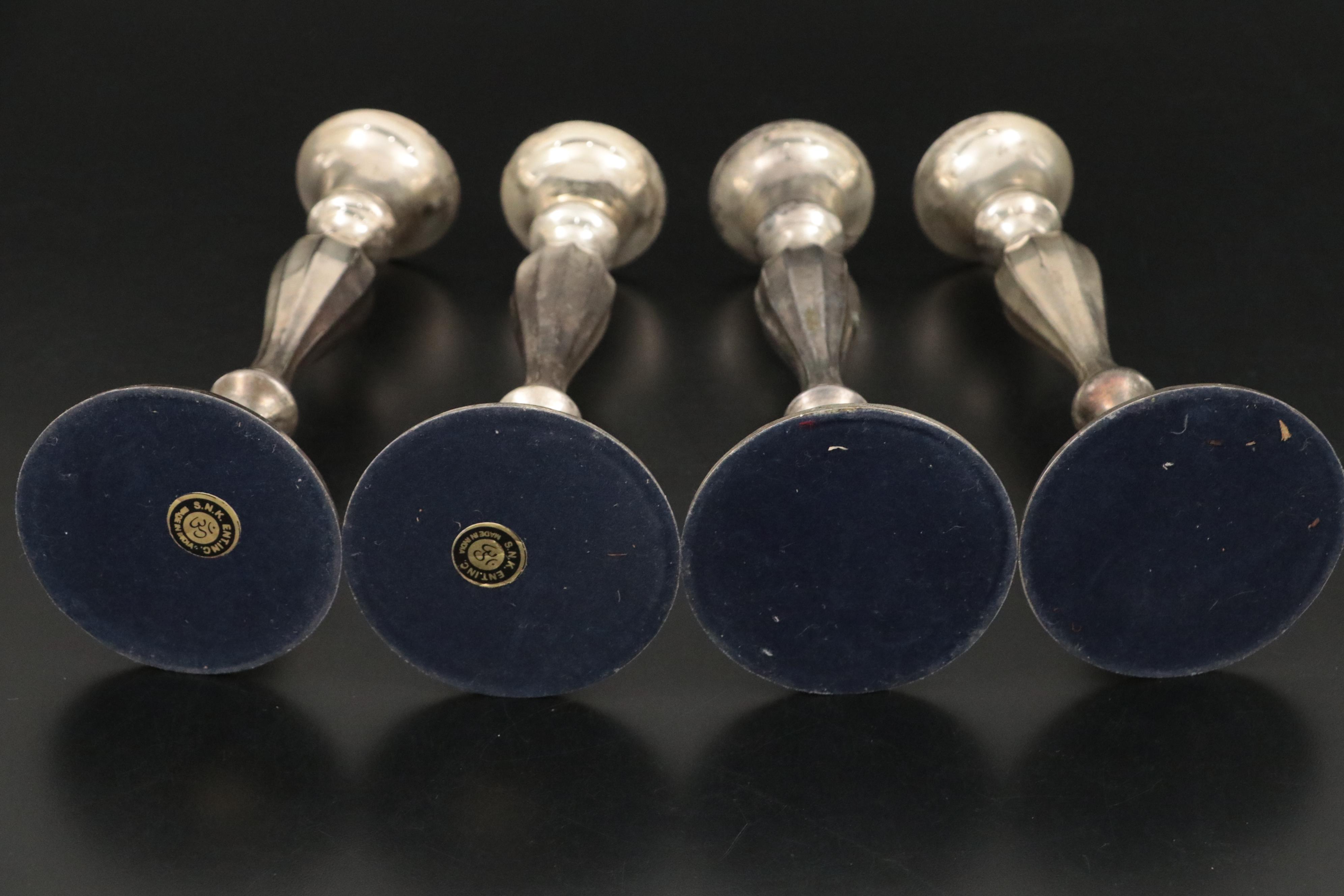 Gorham Silver Plate Candelabra Indian Cast Metal Candlesticks