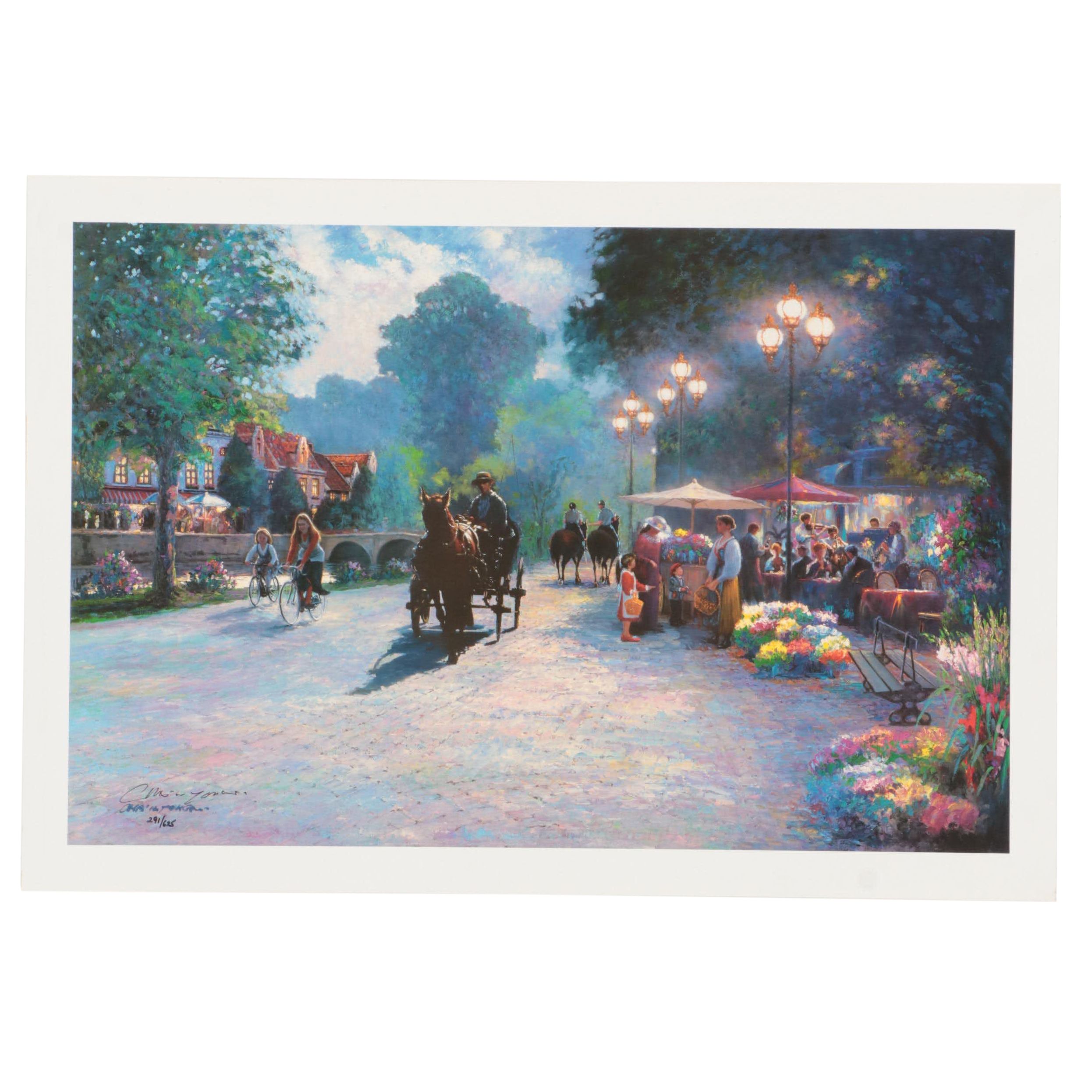 Cha Ilyong Offset Lithograph "Melodies of Twilight," 21st Century