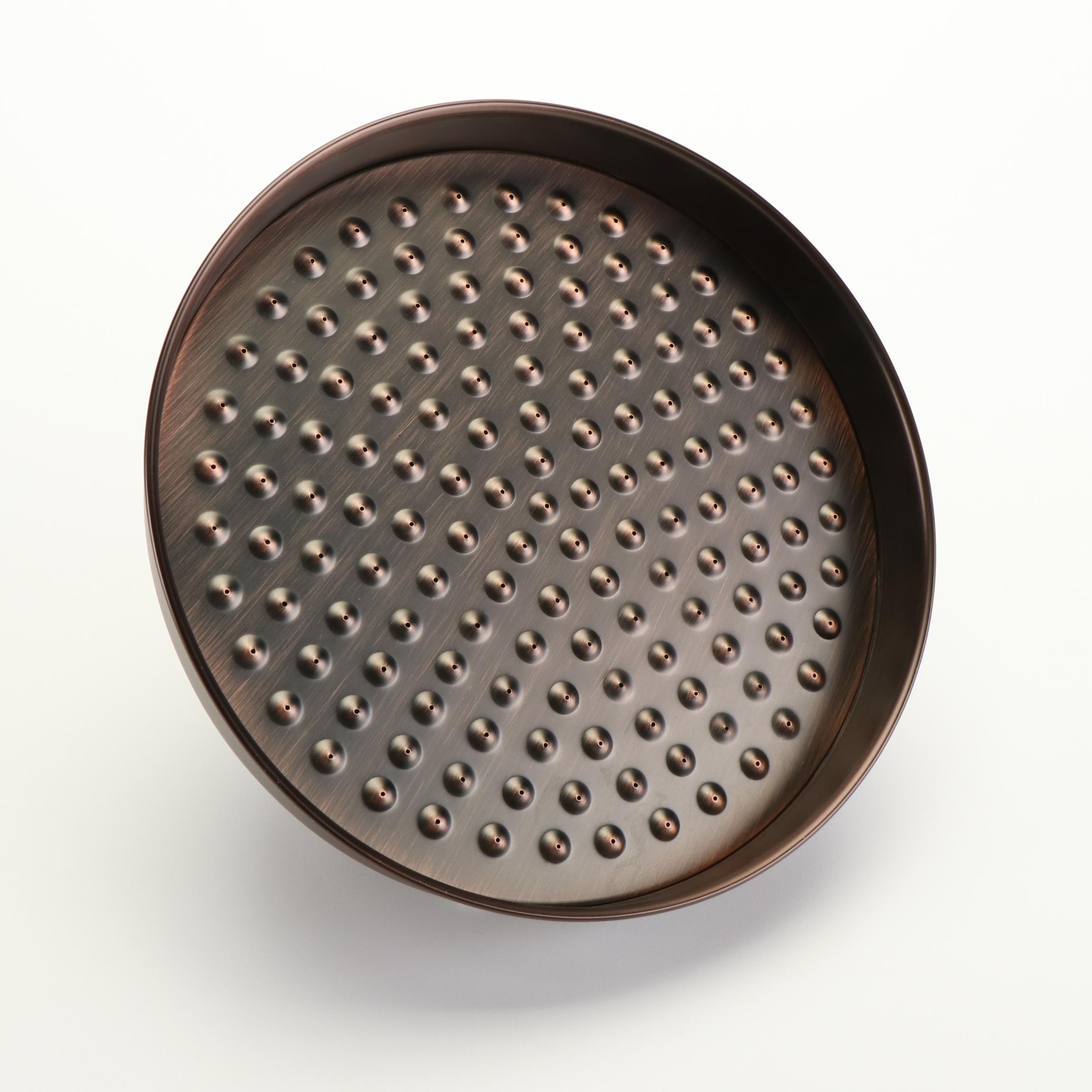 Baudette Oil Rubbed Bronze Exposed Pipe Wall Mount Shower with Rainfall Head