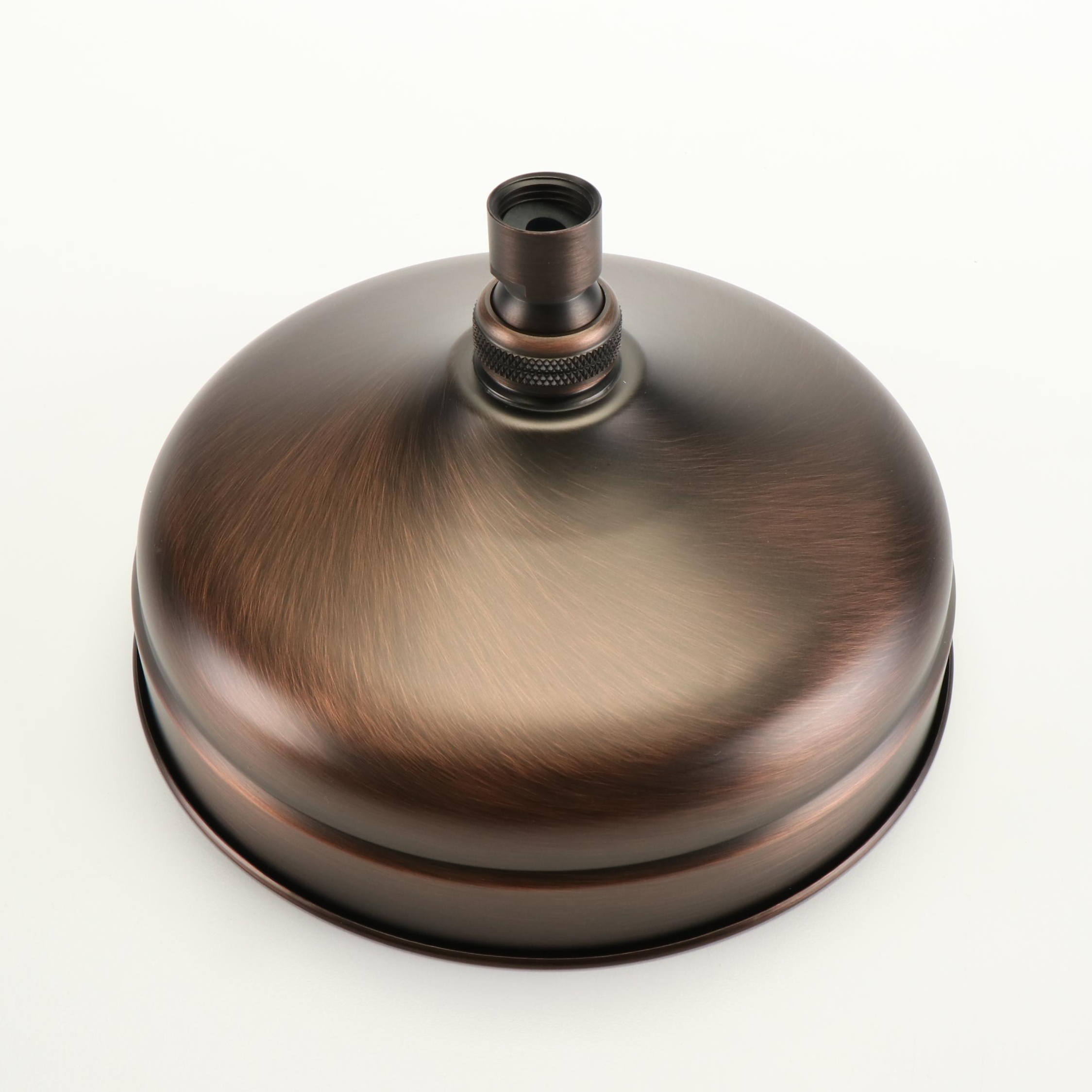 Baudette Oil Rubbed Bronze Exposed Pipe Wall Mount Shower with Rainfall Head