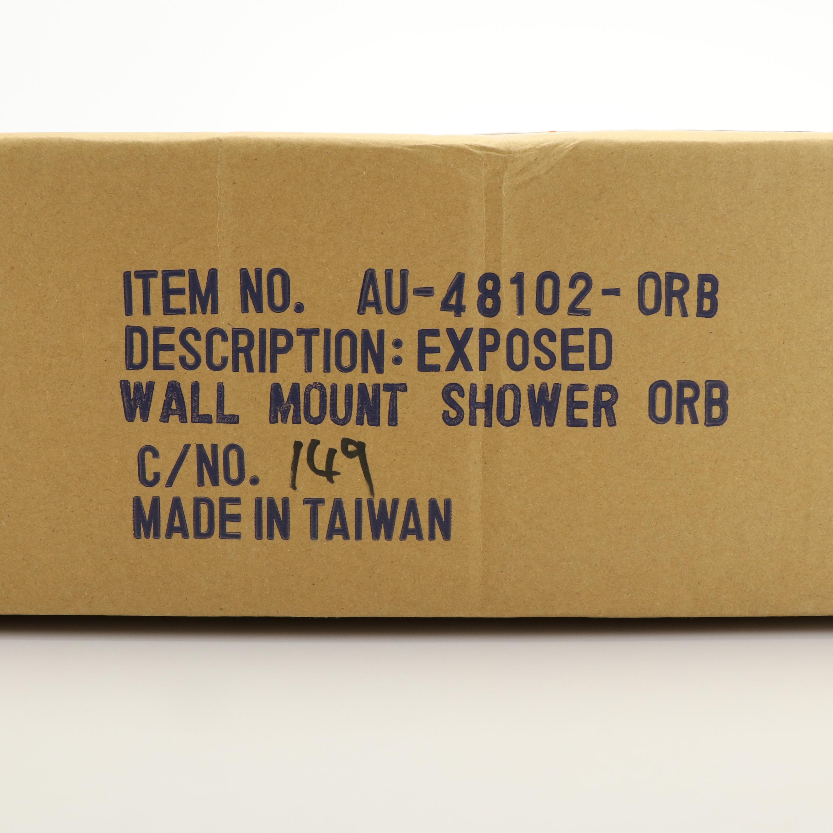 Baudette Oil Rubbed Bronze Exposed Pipe Wall Mount Shower with Rainfall Head