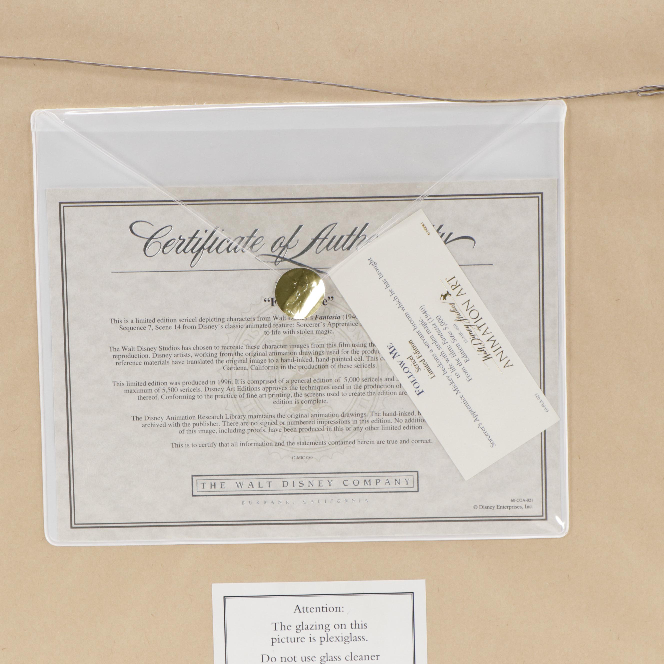 Disney Mickey Mouse Sericel "Follow Me," 1996