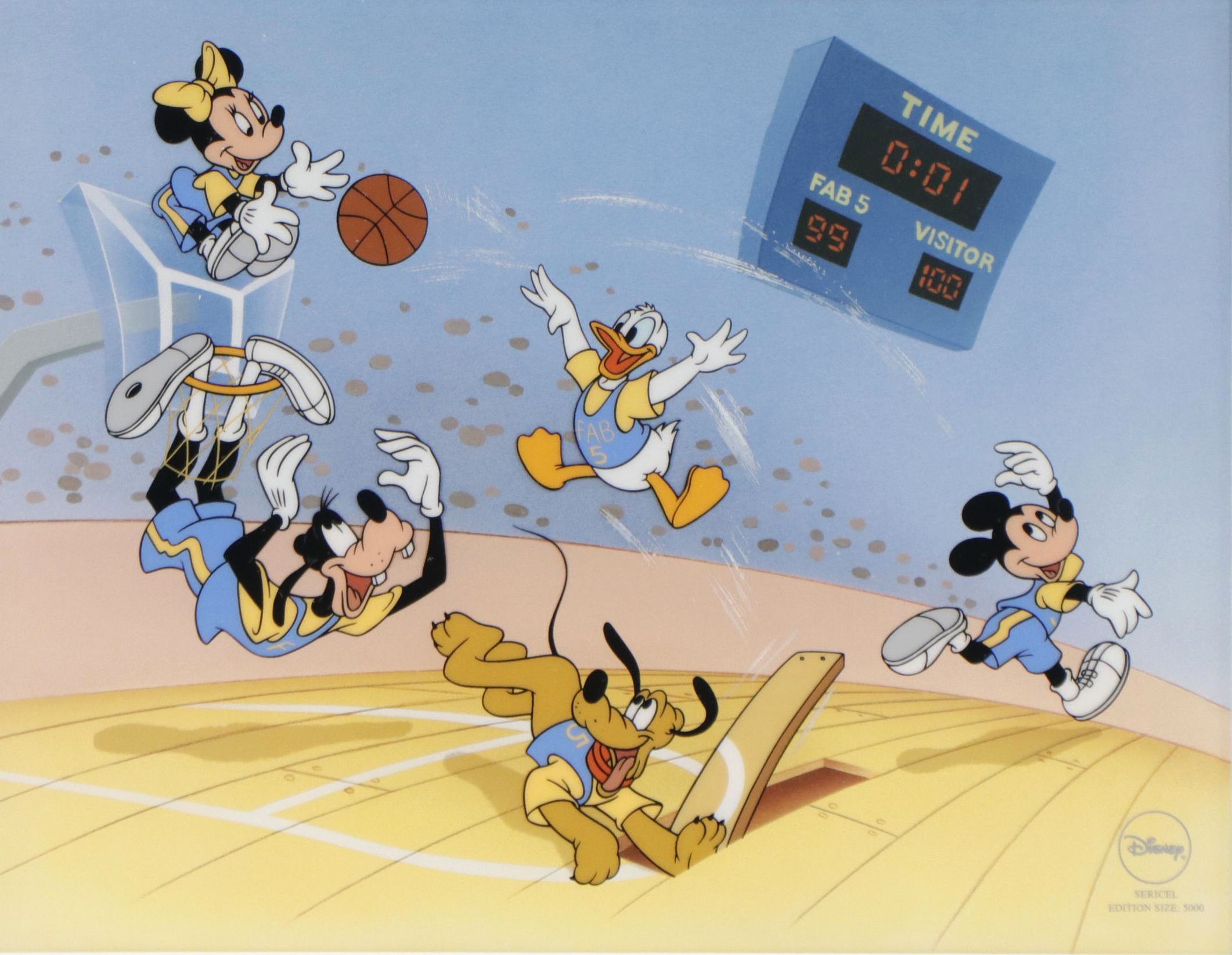 Disney Sericel "Slam Dunk with the Fab Five," 1998