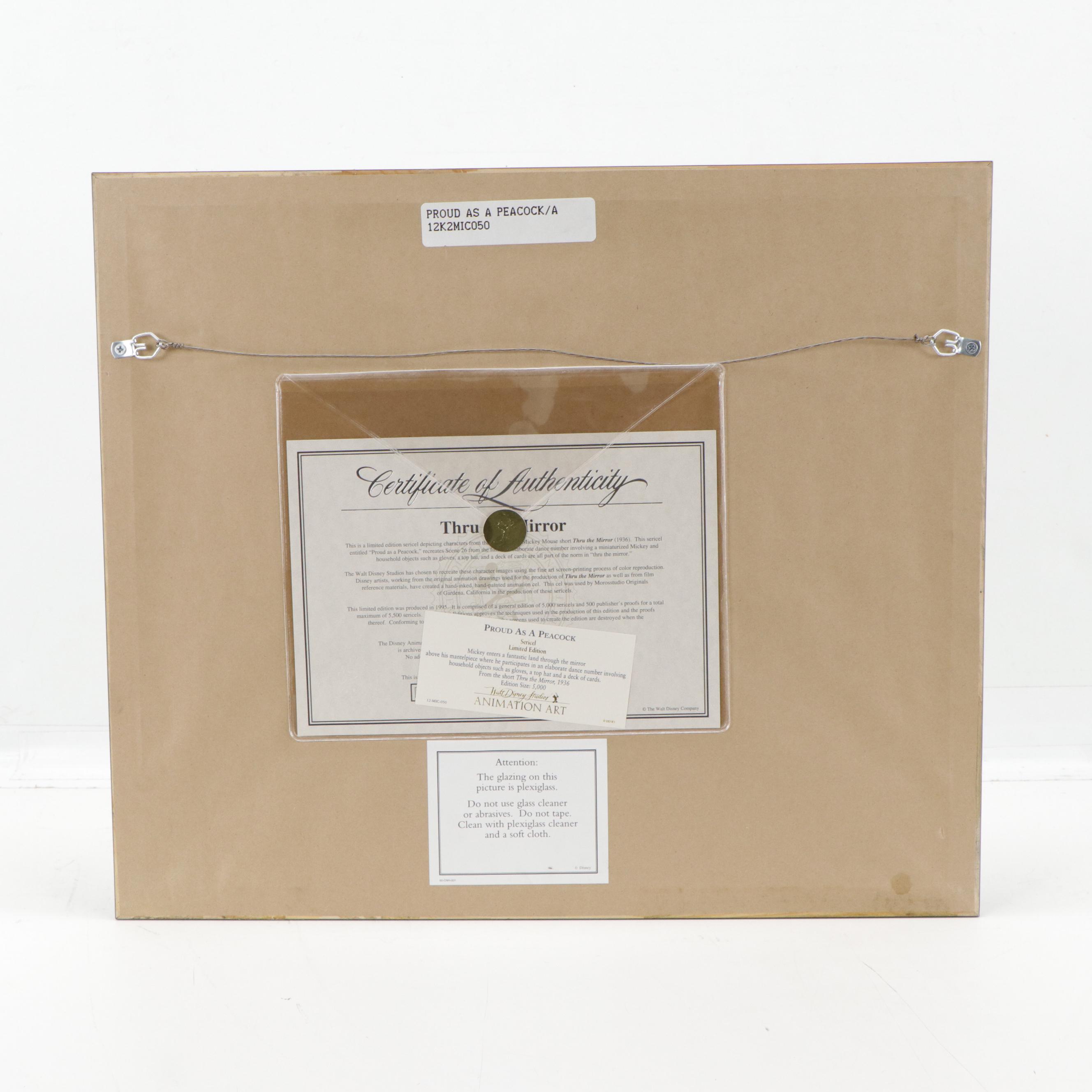 Disney Mickey Mouse Sericel "Proud As a Peacock," 1995