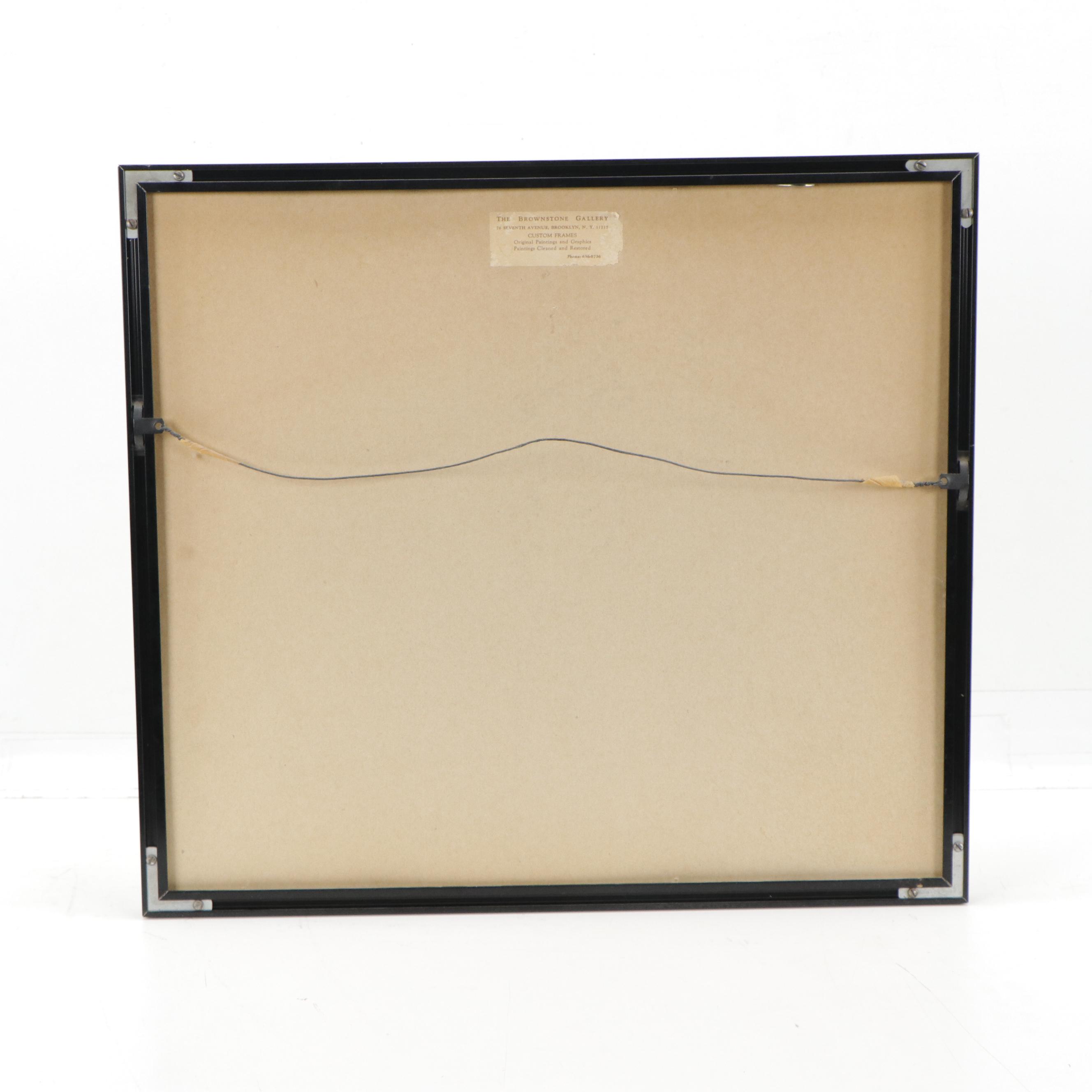 Jack Bilander Aquatint Etching "Brooklyn Bridge," 1981