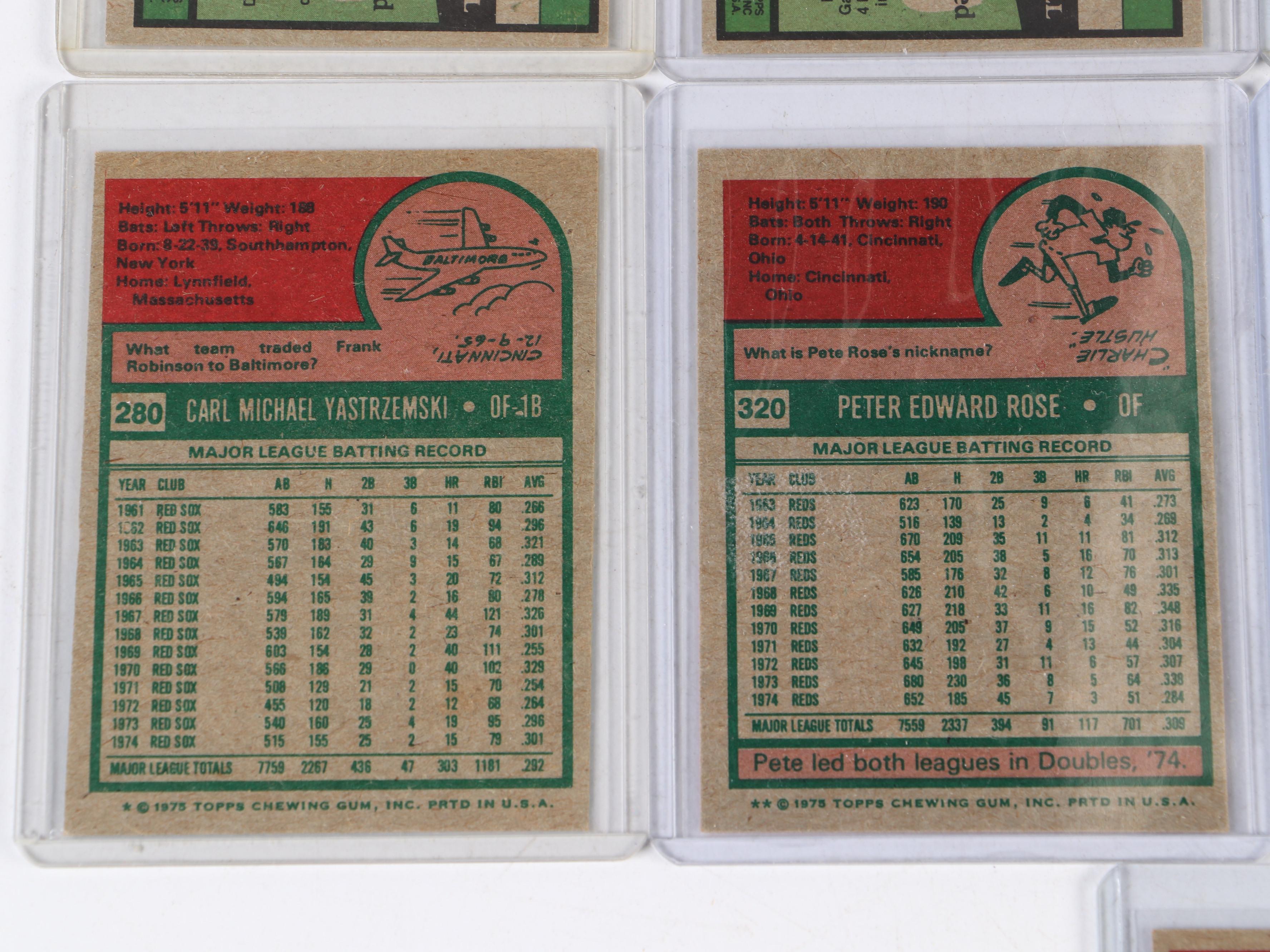 1975 and 1979 Topps Baseball Card Complete Sets Featuring Yount and Brett RCs