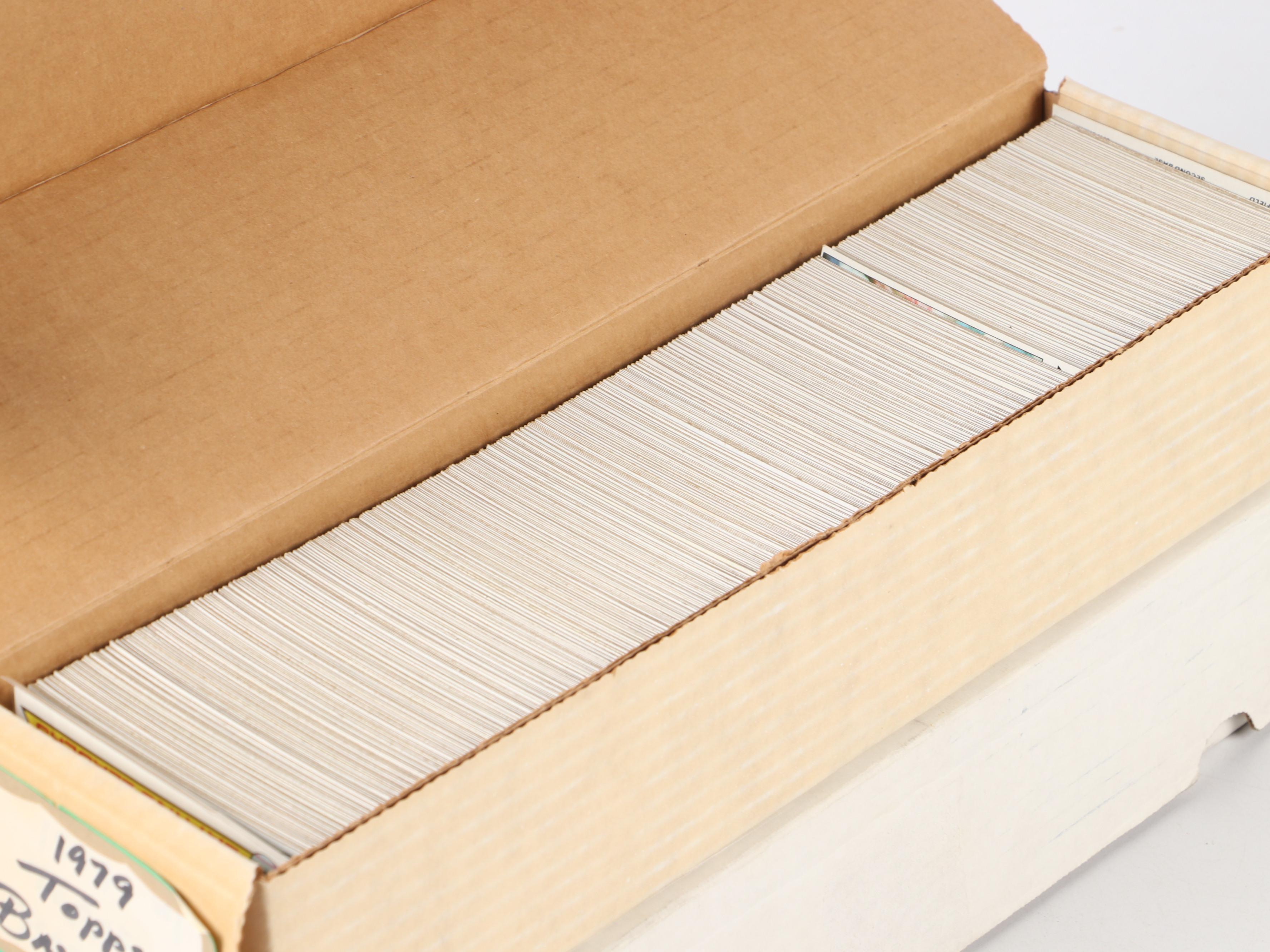 1975 and 1979 Topps Baseball Card Complete Sets Featuring Yount and Brett RCs