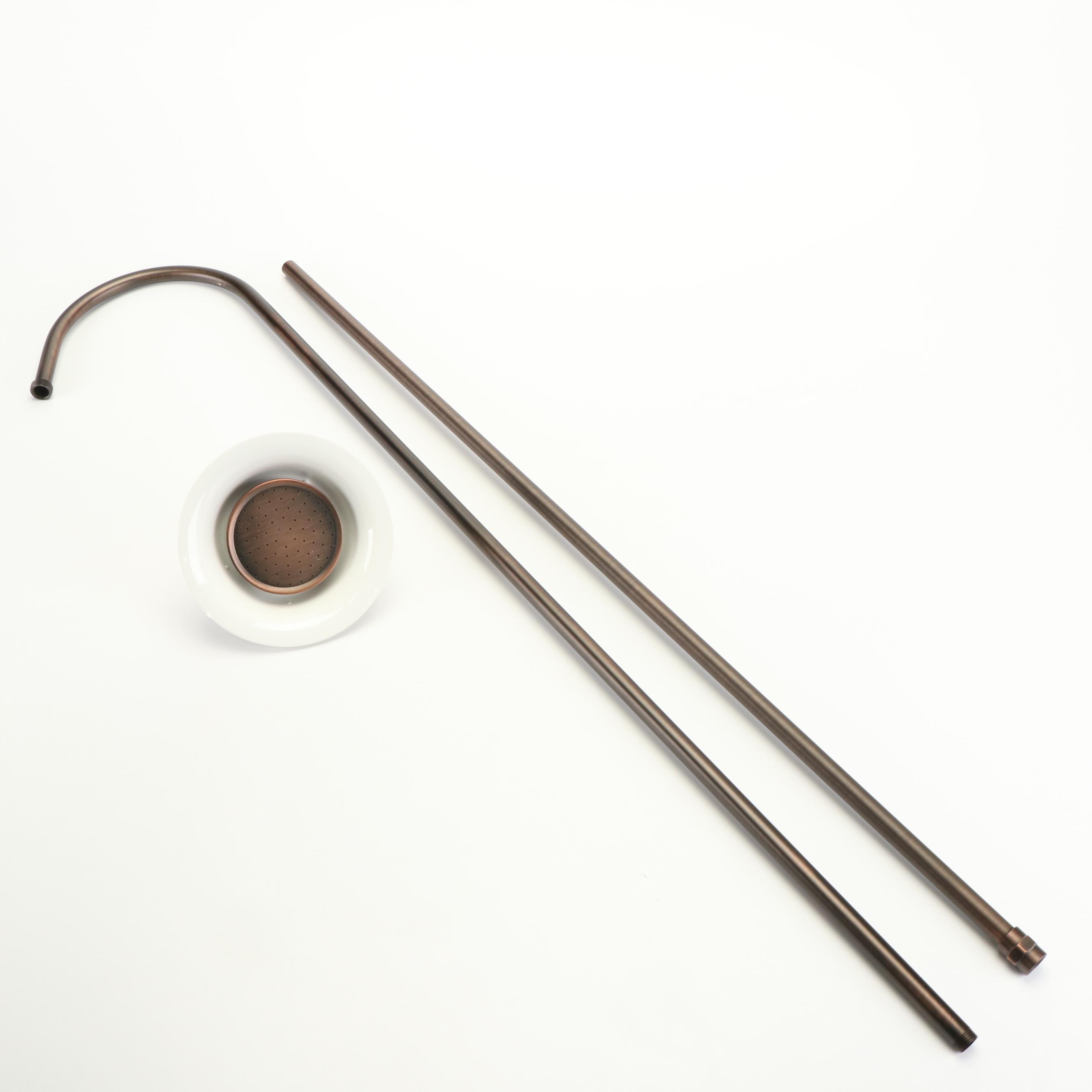 Oil Rubbed Bronze Showerhead and Shower Riser Pipe