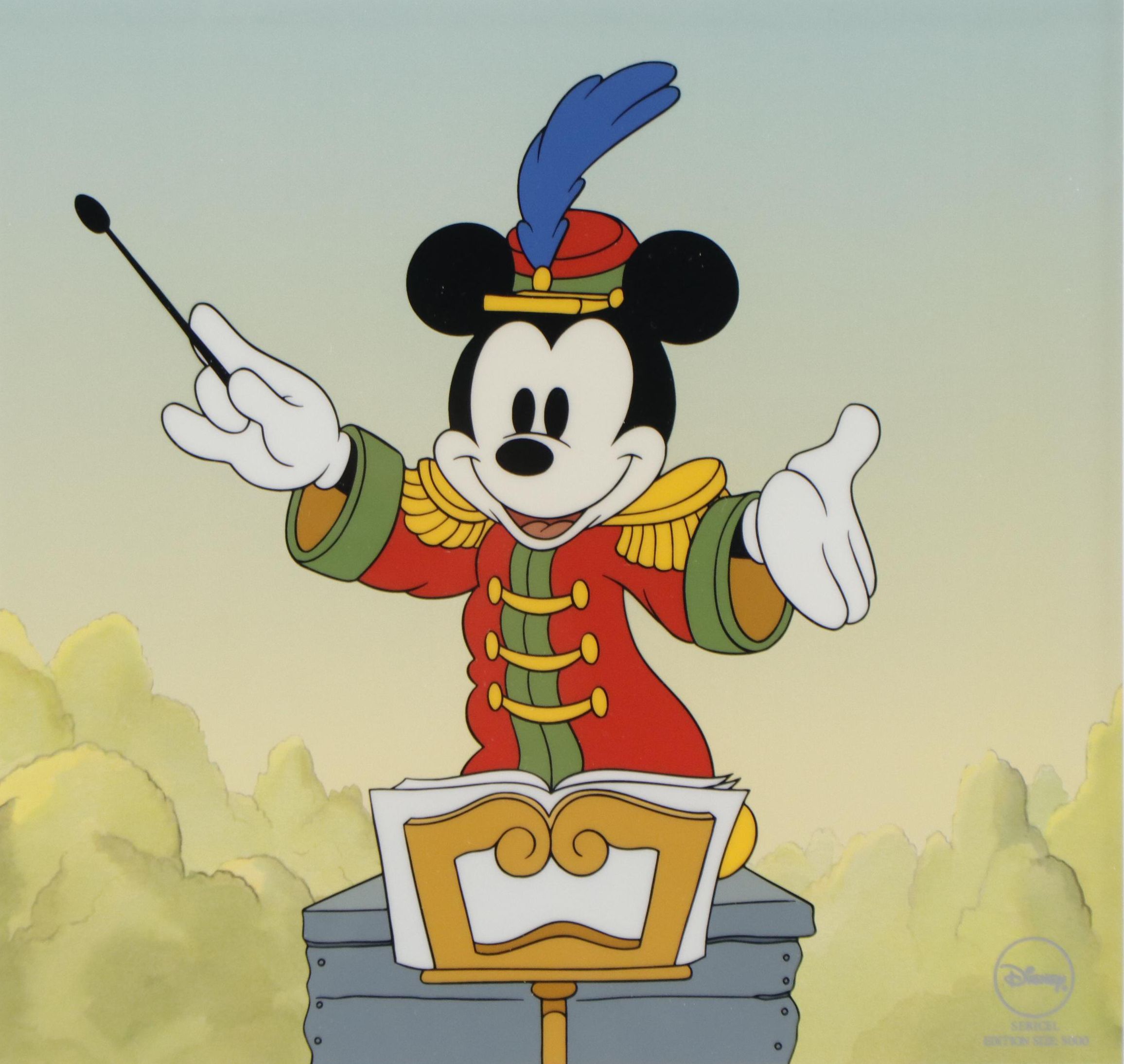 Disney Mickey Mouse Sericel "Bandleader Mickey," 1998