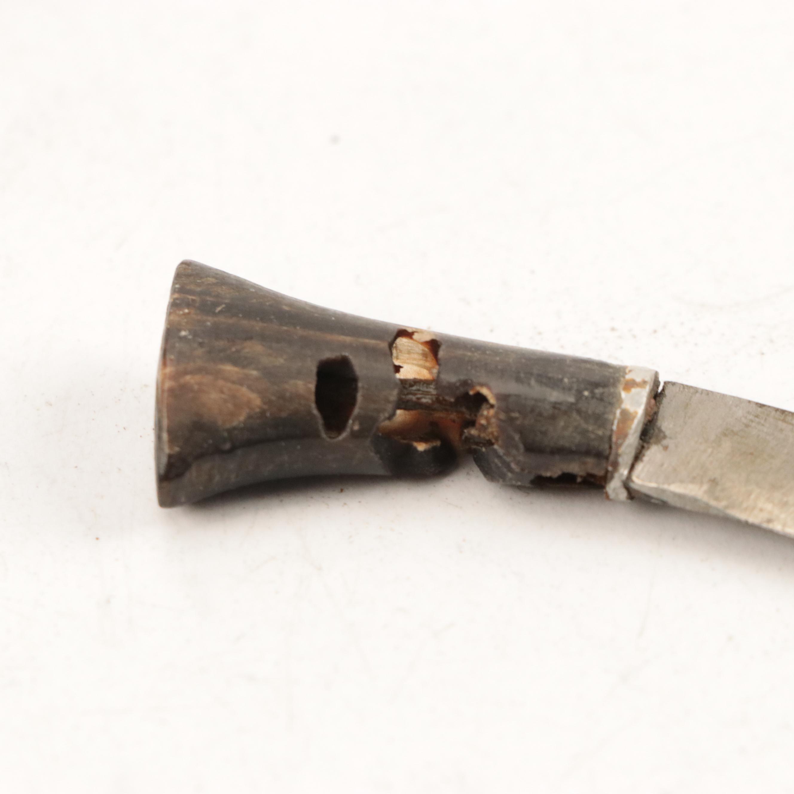 Hunting Knife & Leather Scabbard, Souvenir Kukri With Chakmak & Karda in Sheath