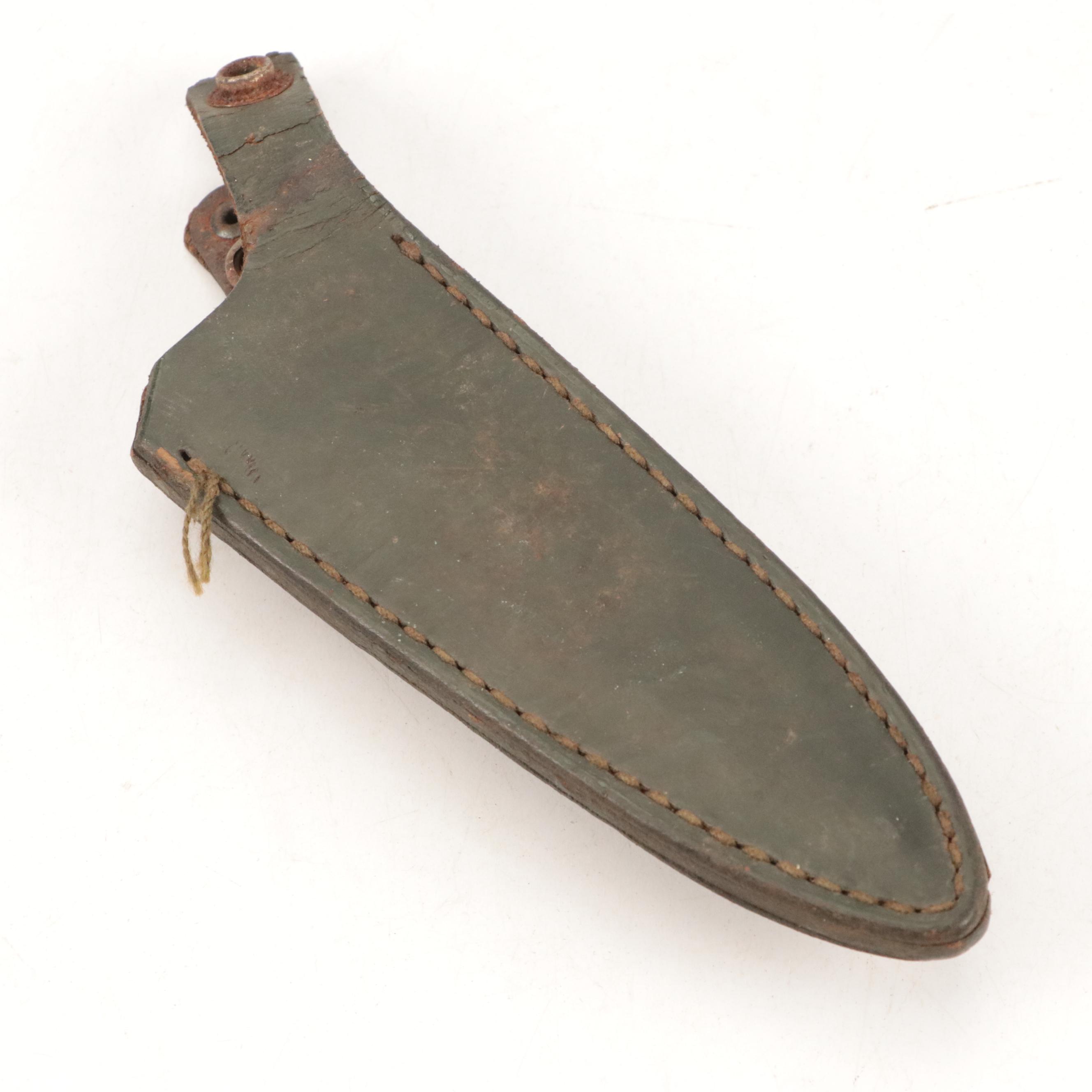 Hunting Knife & Leather Scabbard, Souvenir Kukri With Chakmak & Karda in Sheath