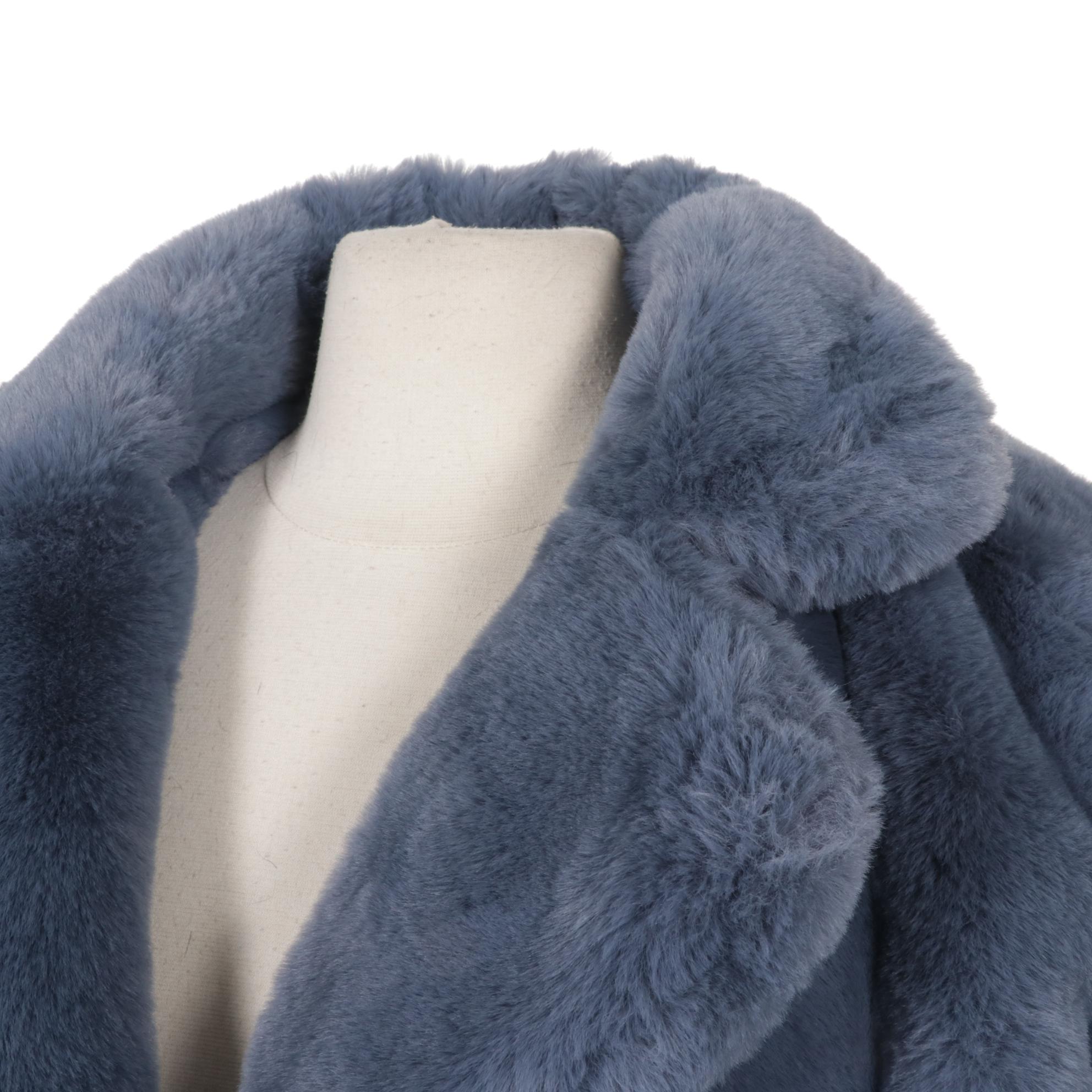 Apparis Blue Faux Fur Jacket