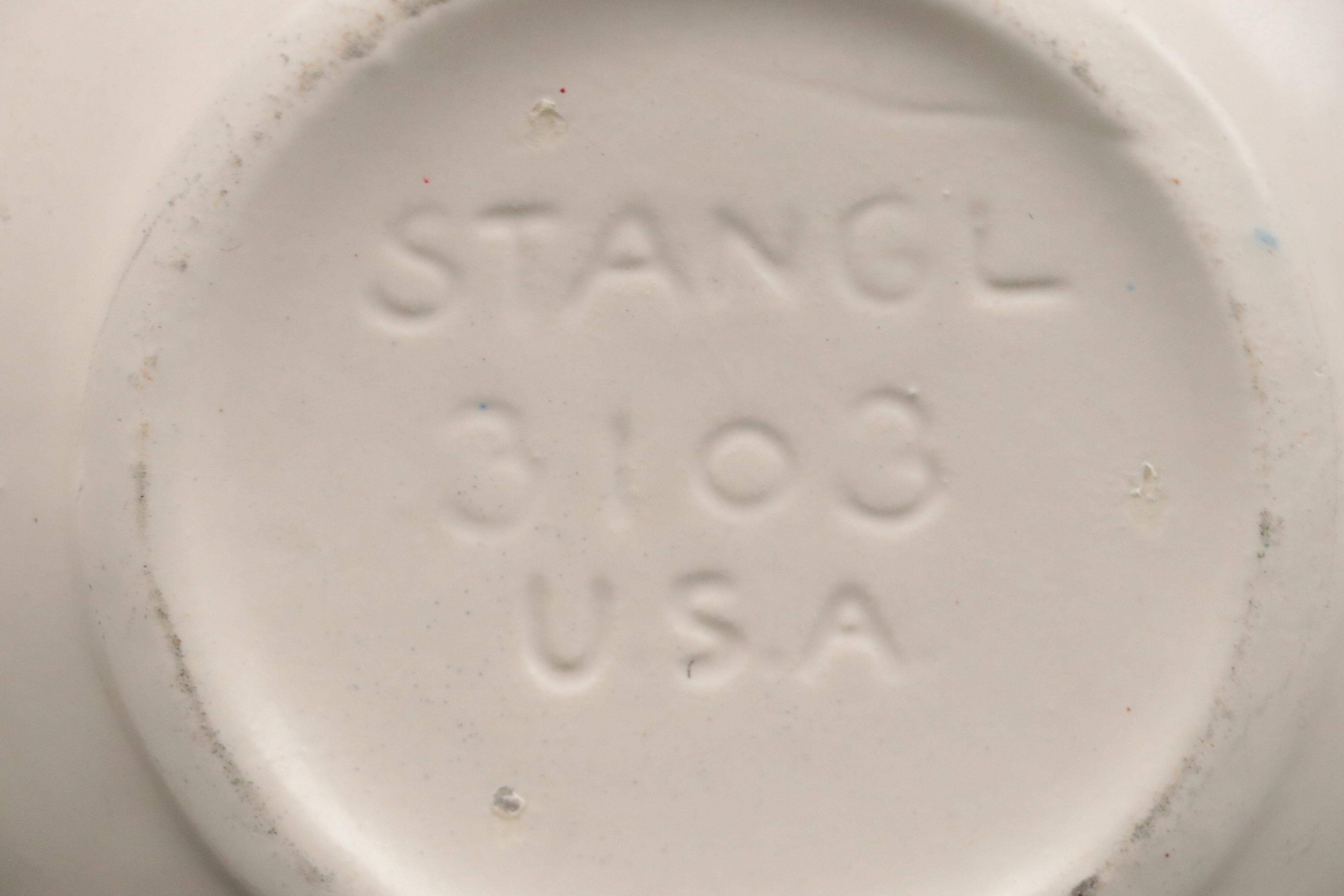 Stangl Pottery Handled White Ceramic Vases with Other Art Pottery Bud Vases