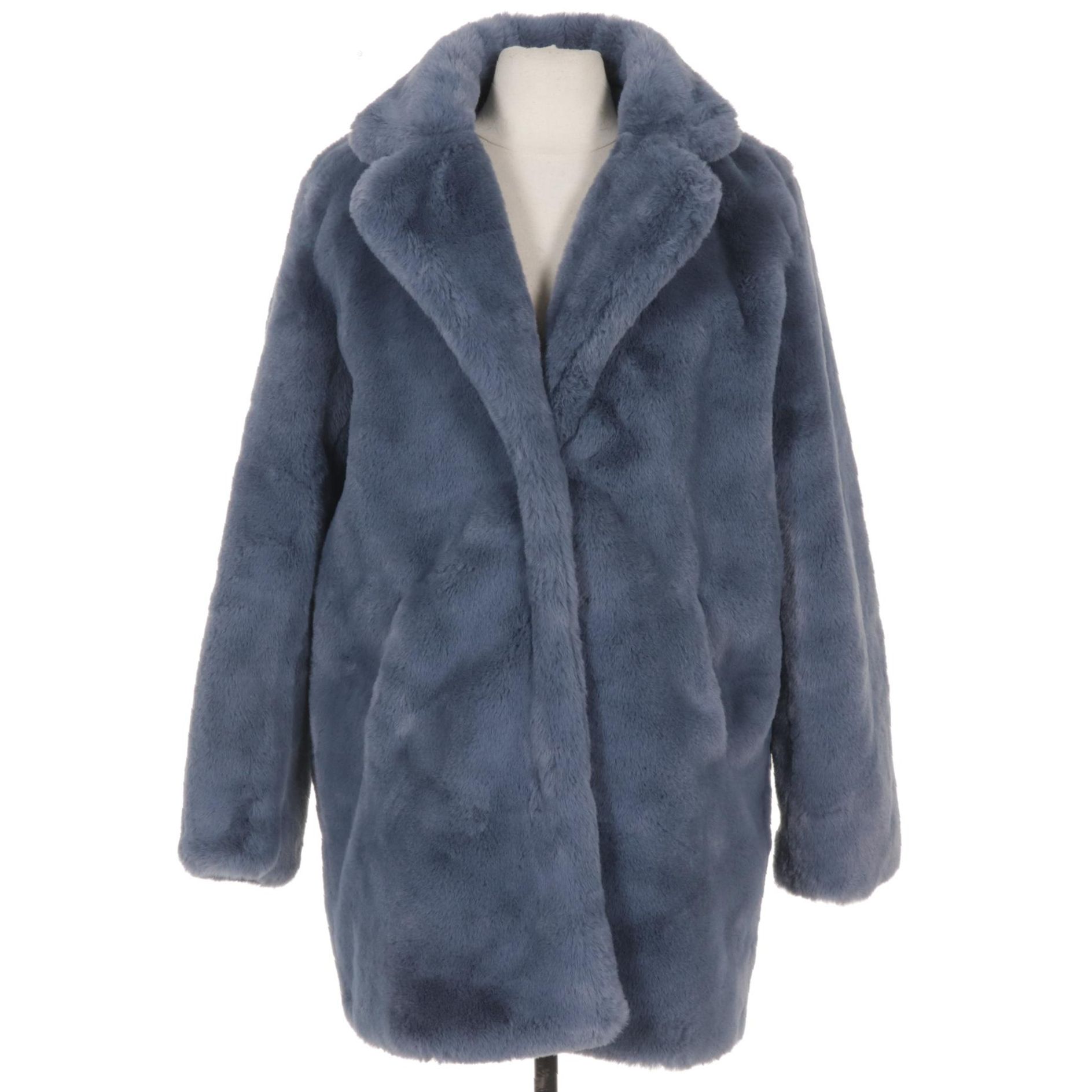 Apparis Blue Faux Fur Jacket
