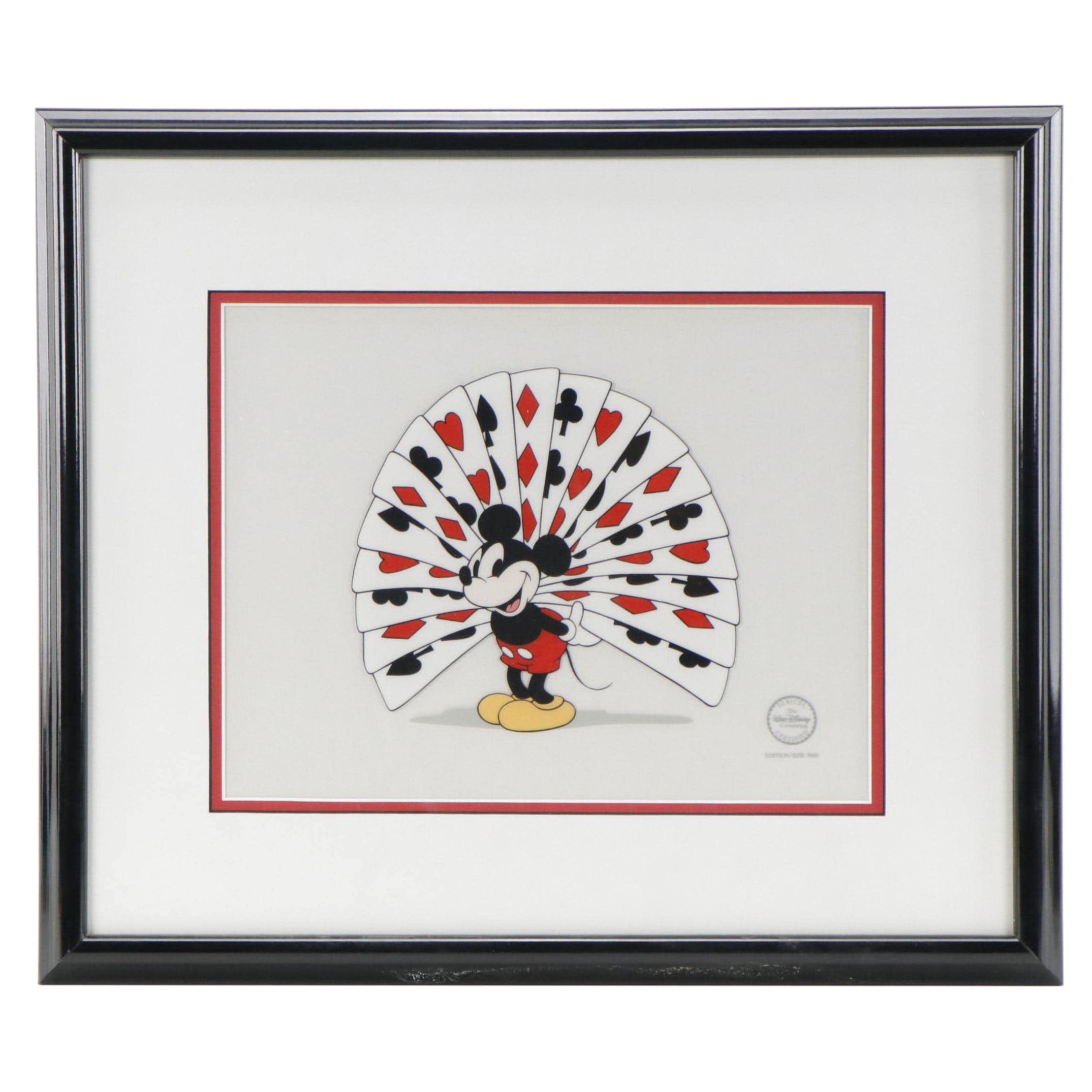 Disney Mickey Mouse Sericel "Proud As a Peacock," 1995