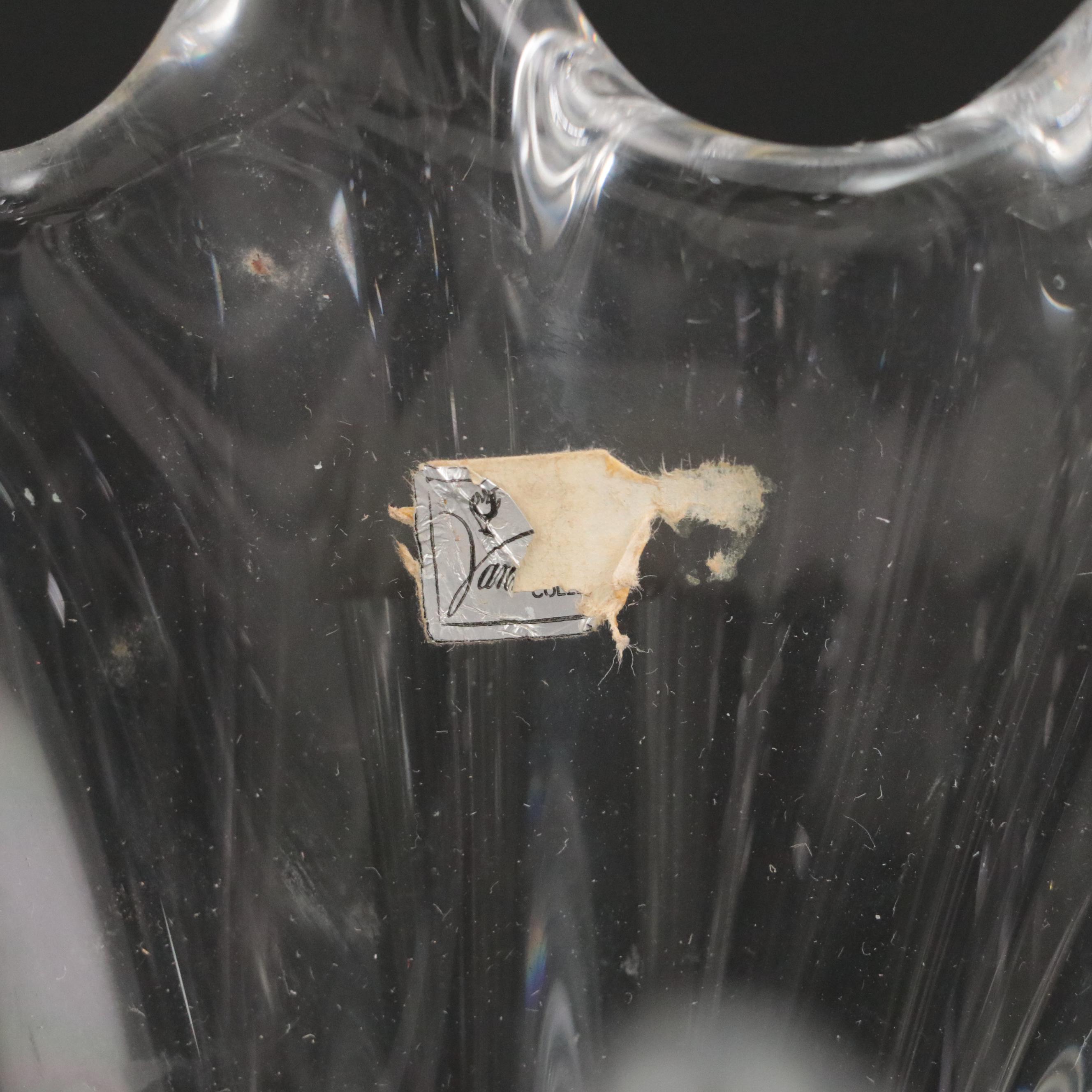 Cofrac Art Verrier Crystal Vase, Late 20th Century