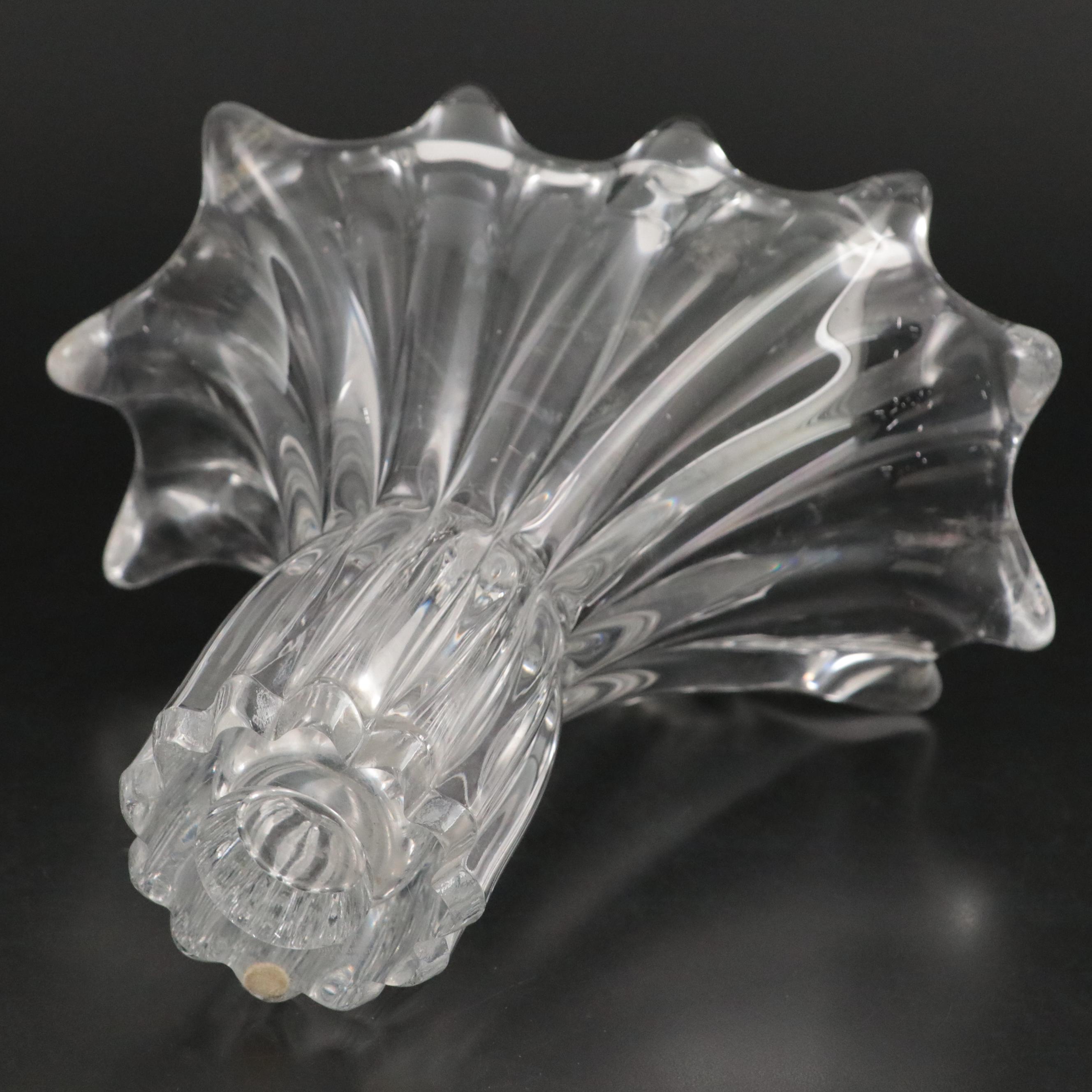 Cofrac Art Verrier Crystal Vase, Late 20th Century