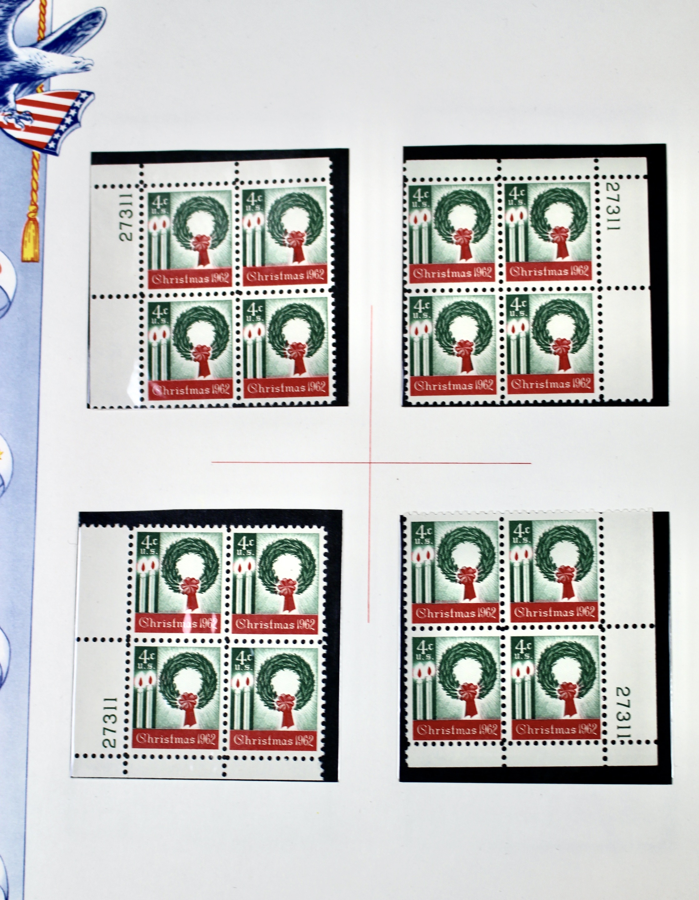 U.S. Plate Block Collection from the 1950's and 1960's