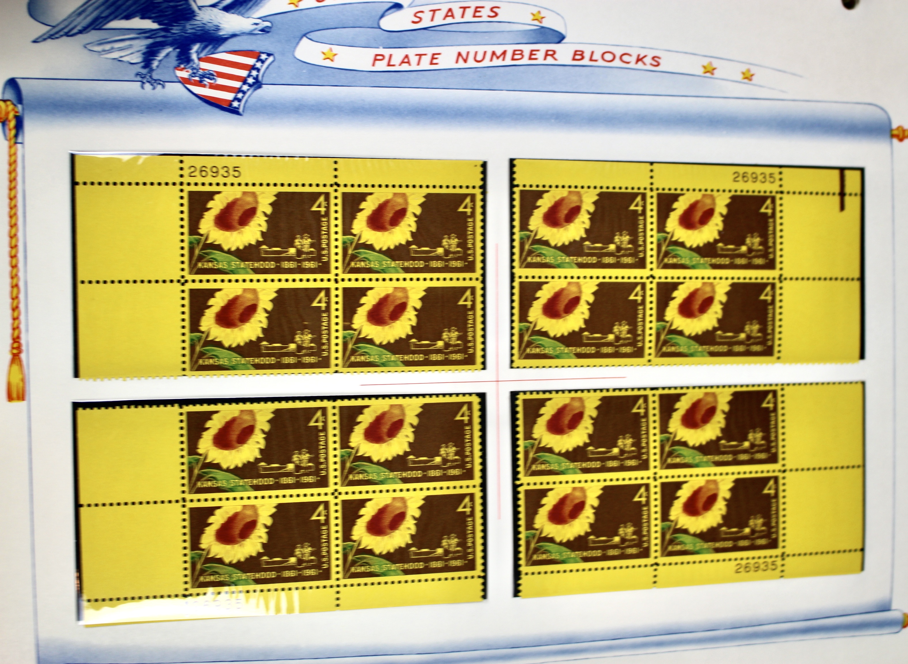 U.S. Plate Block Collection from the 1950's and 1960's