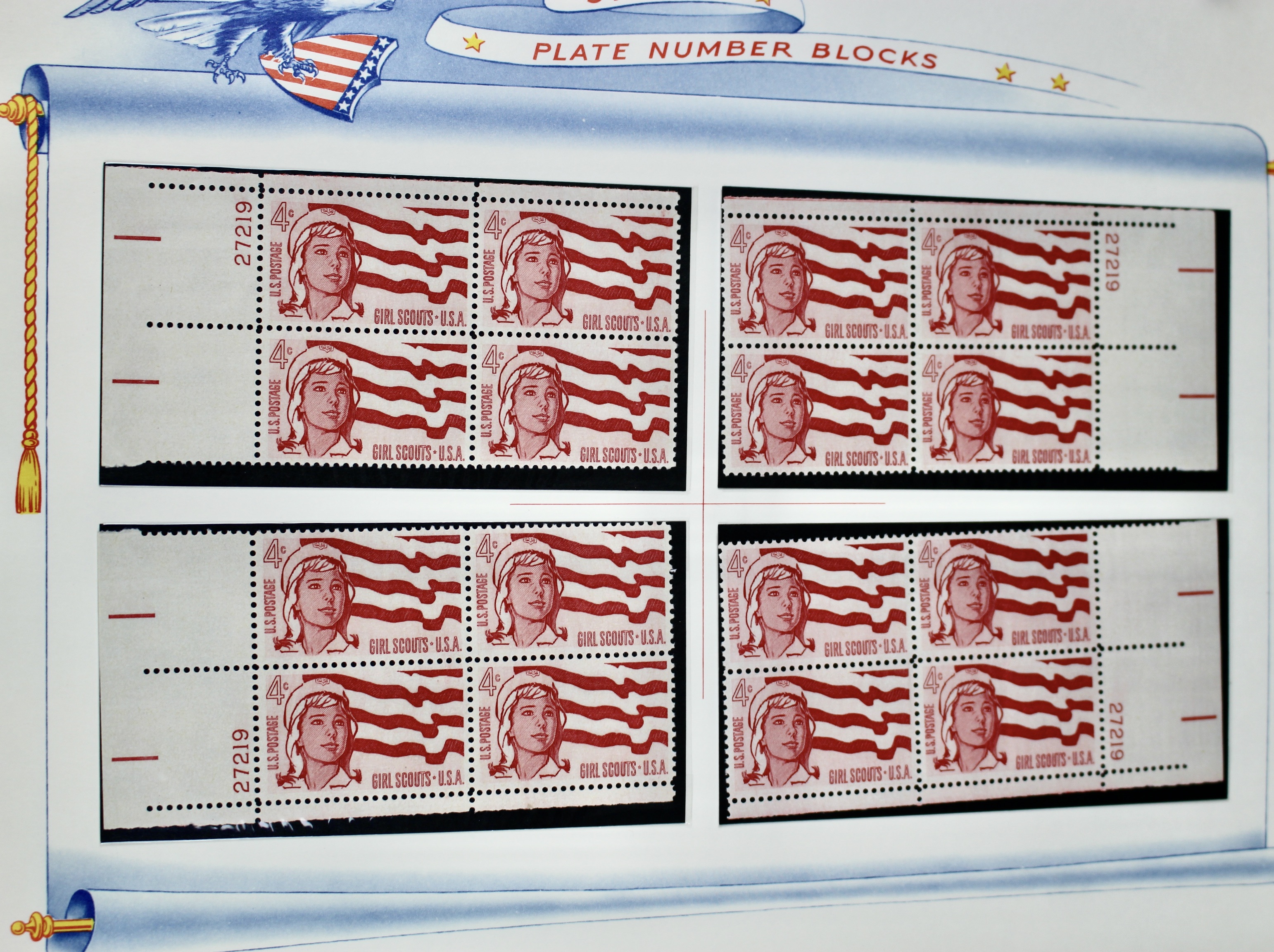 U.S. Plate Block Collection from the 1950's and 1960's