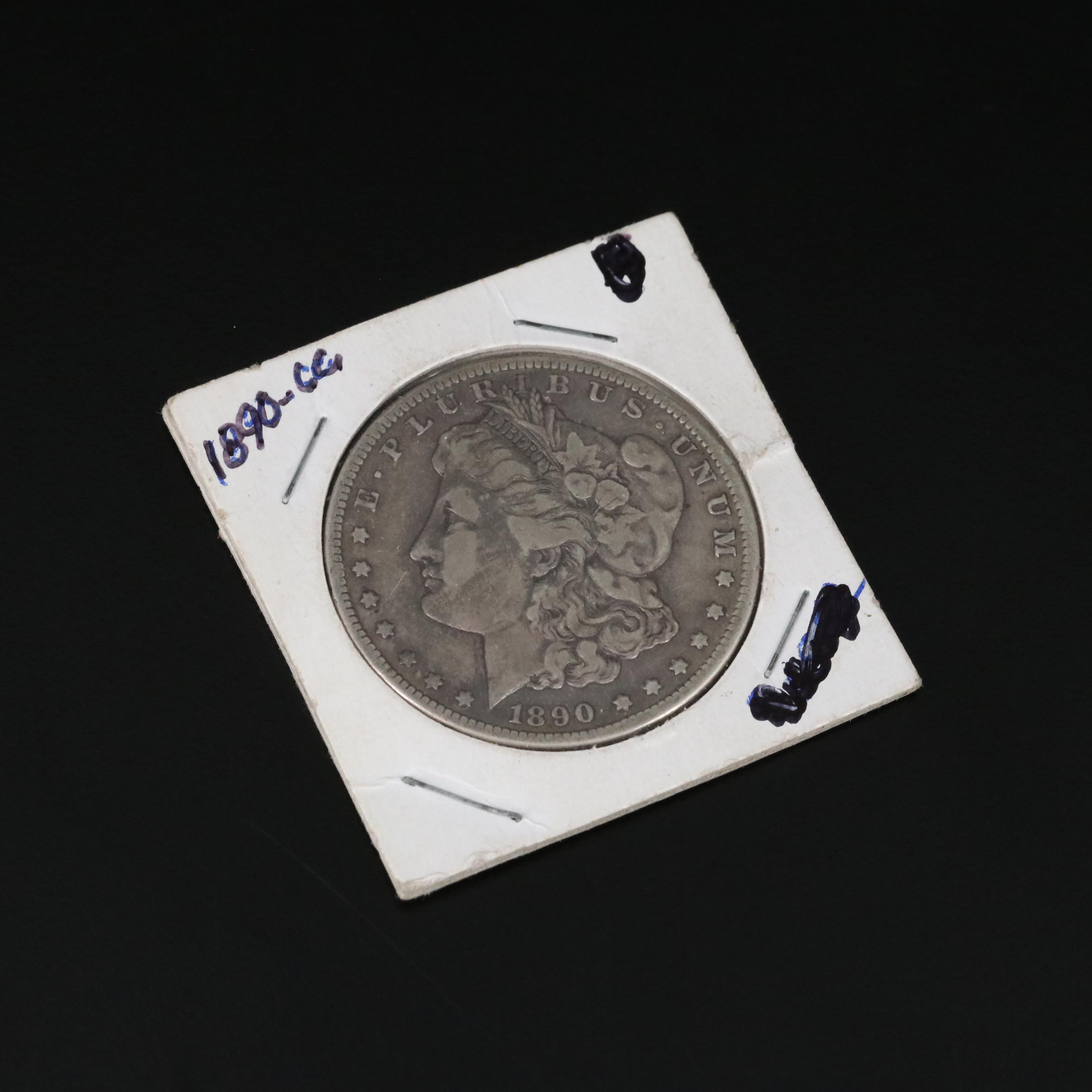 1890-CC Morgan Silver Dollar