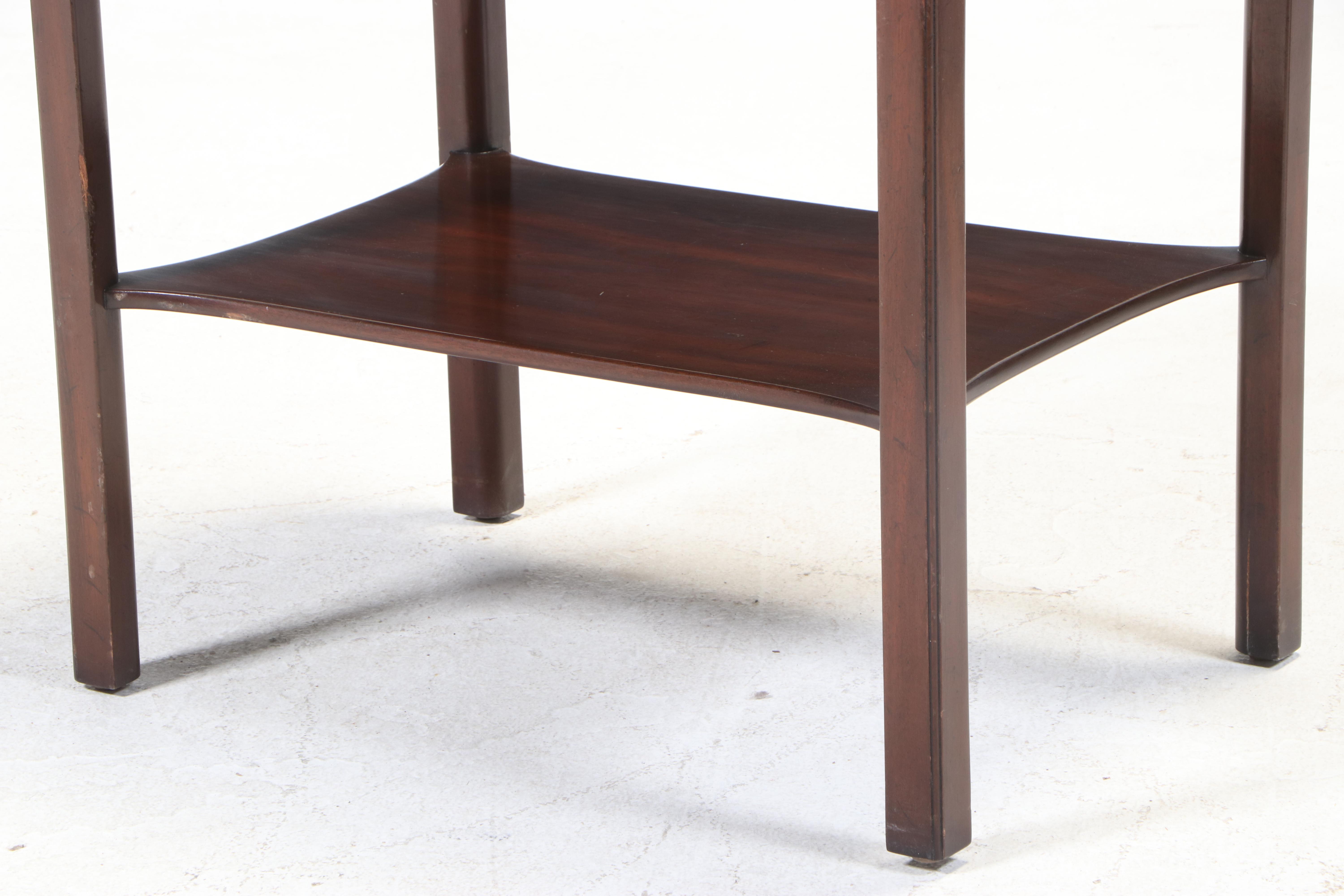 Kittinger George III Style Mahogany Two-Tier Side Table, Late 20th Century