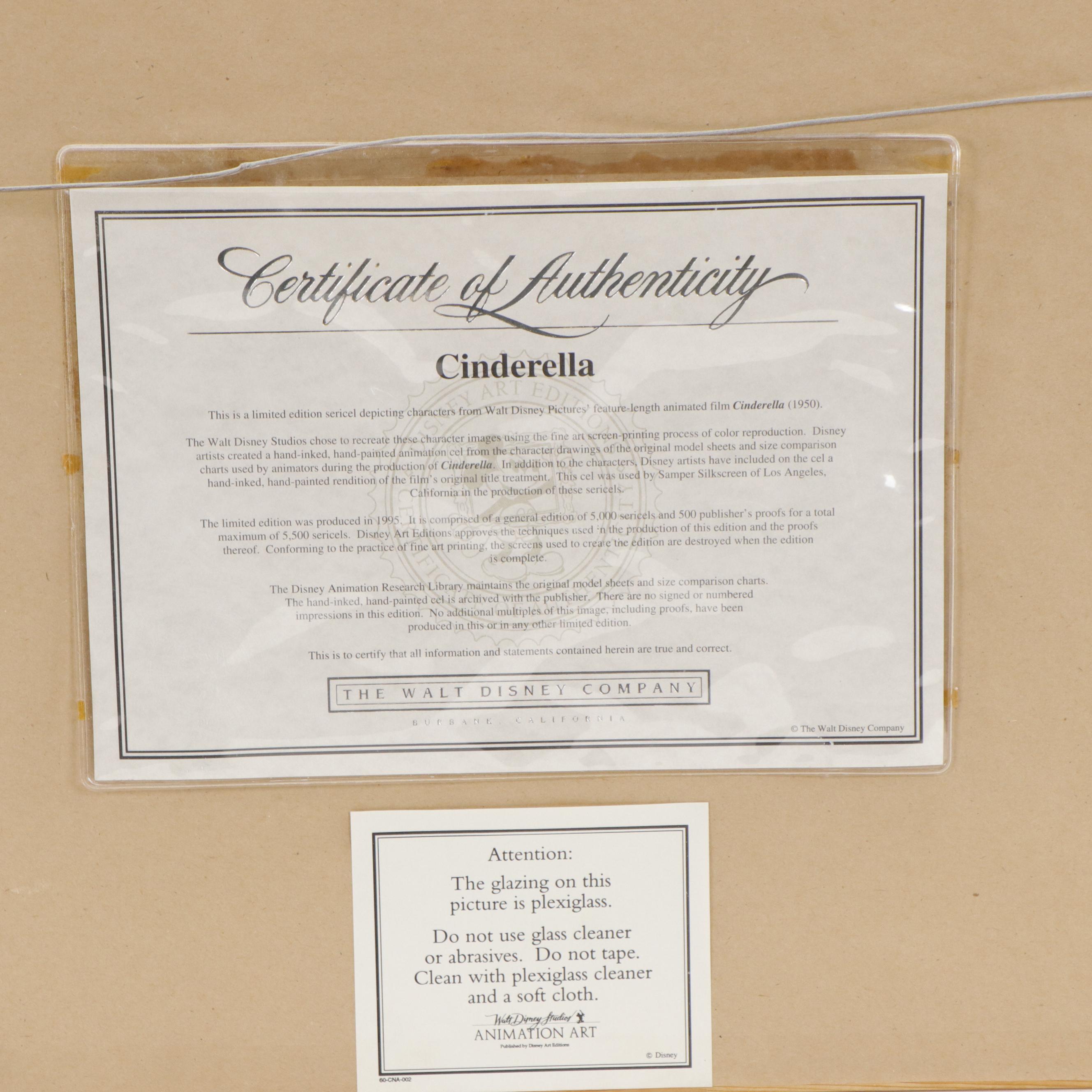 Disney Sericel "Cinderella," 1995