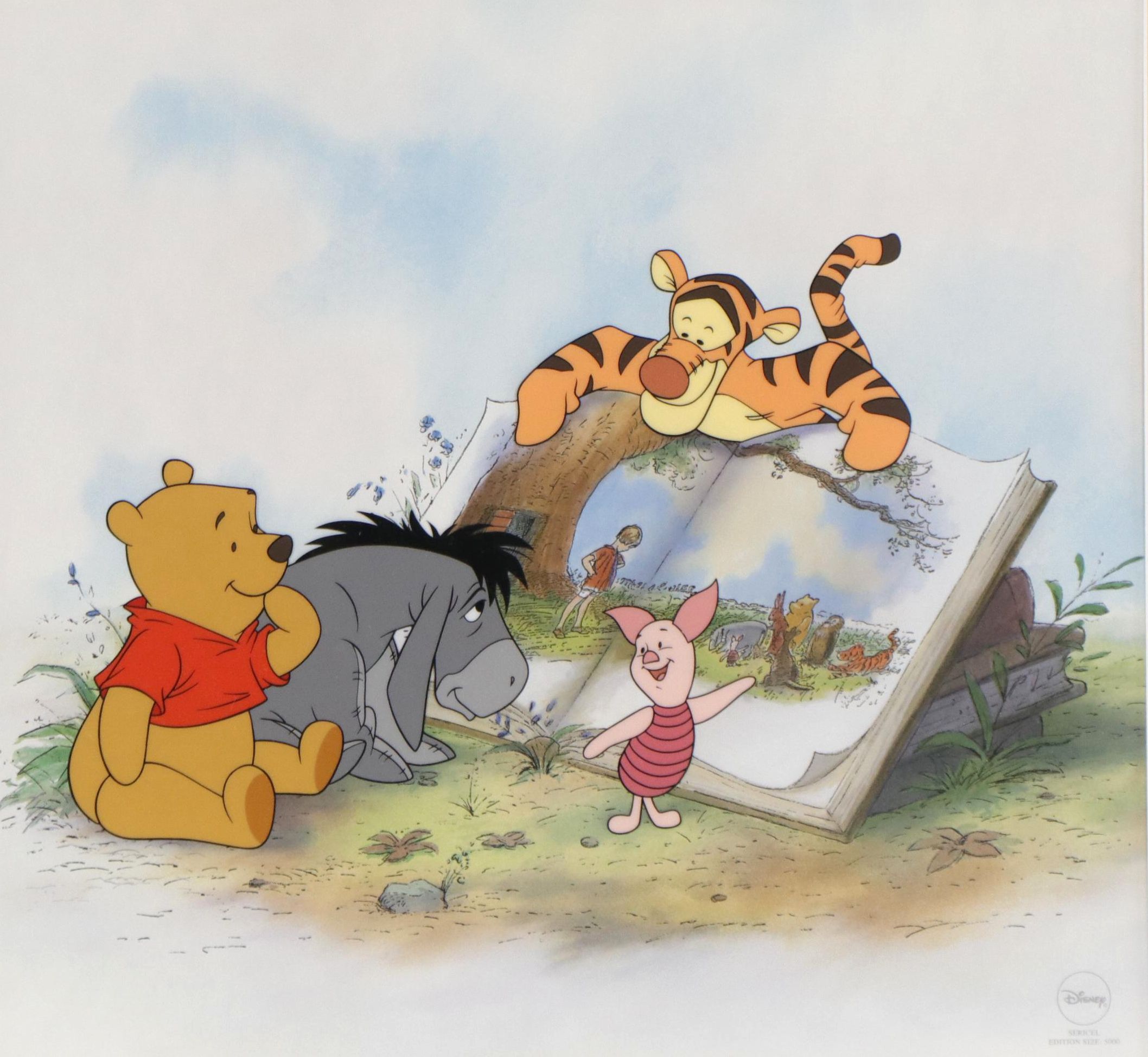 Disney Sericel "Winnie the Pooh and Storytime Too," 1998