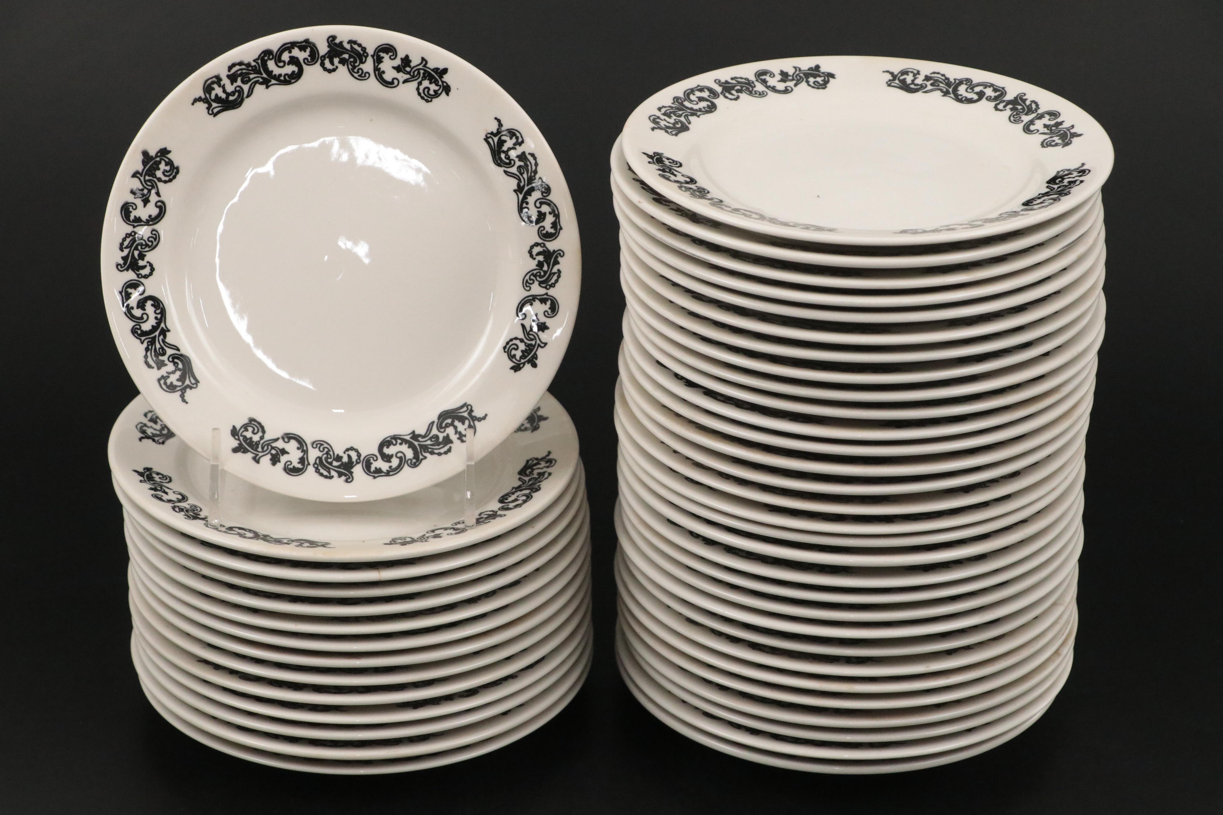 Homer Laughlin "Old Gothic Black" and Other Dinnerware, 1969