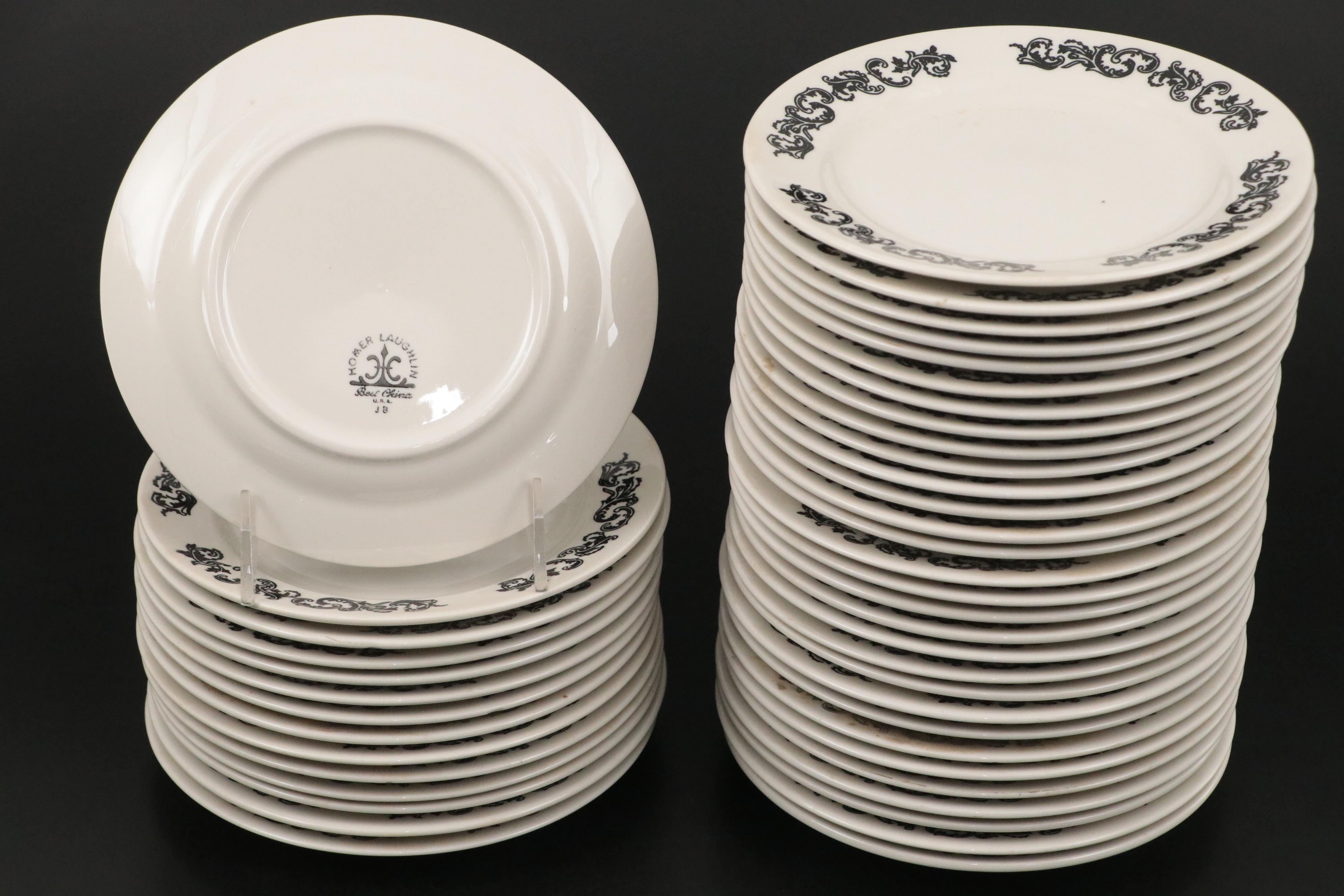 Homer Laughlin "Old Gothic Black" and Other Dinnerware, 1969