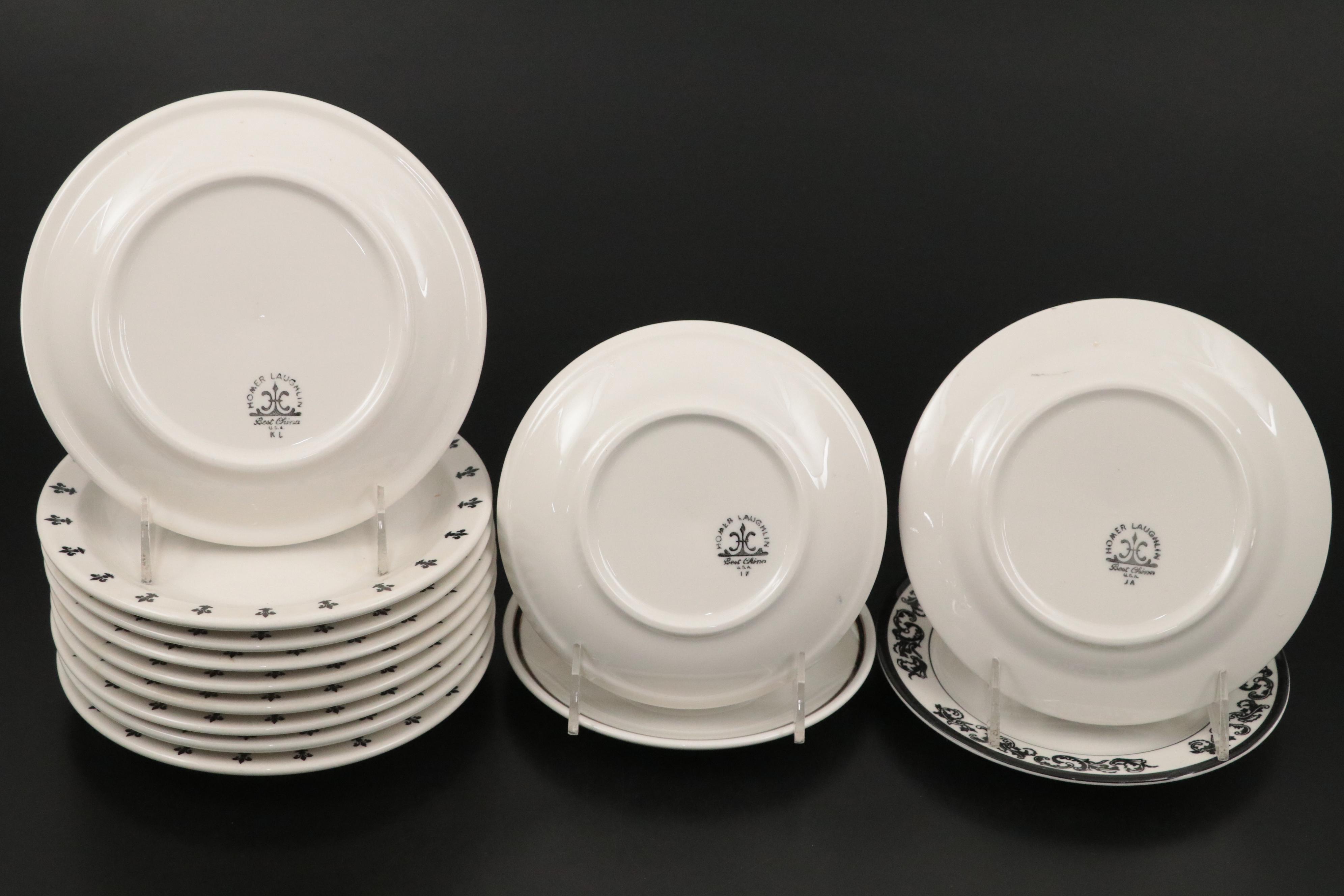 Homer Laughlin "Old Gothic Black" and Other Dinnerware, 1969