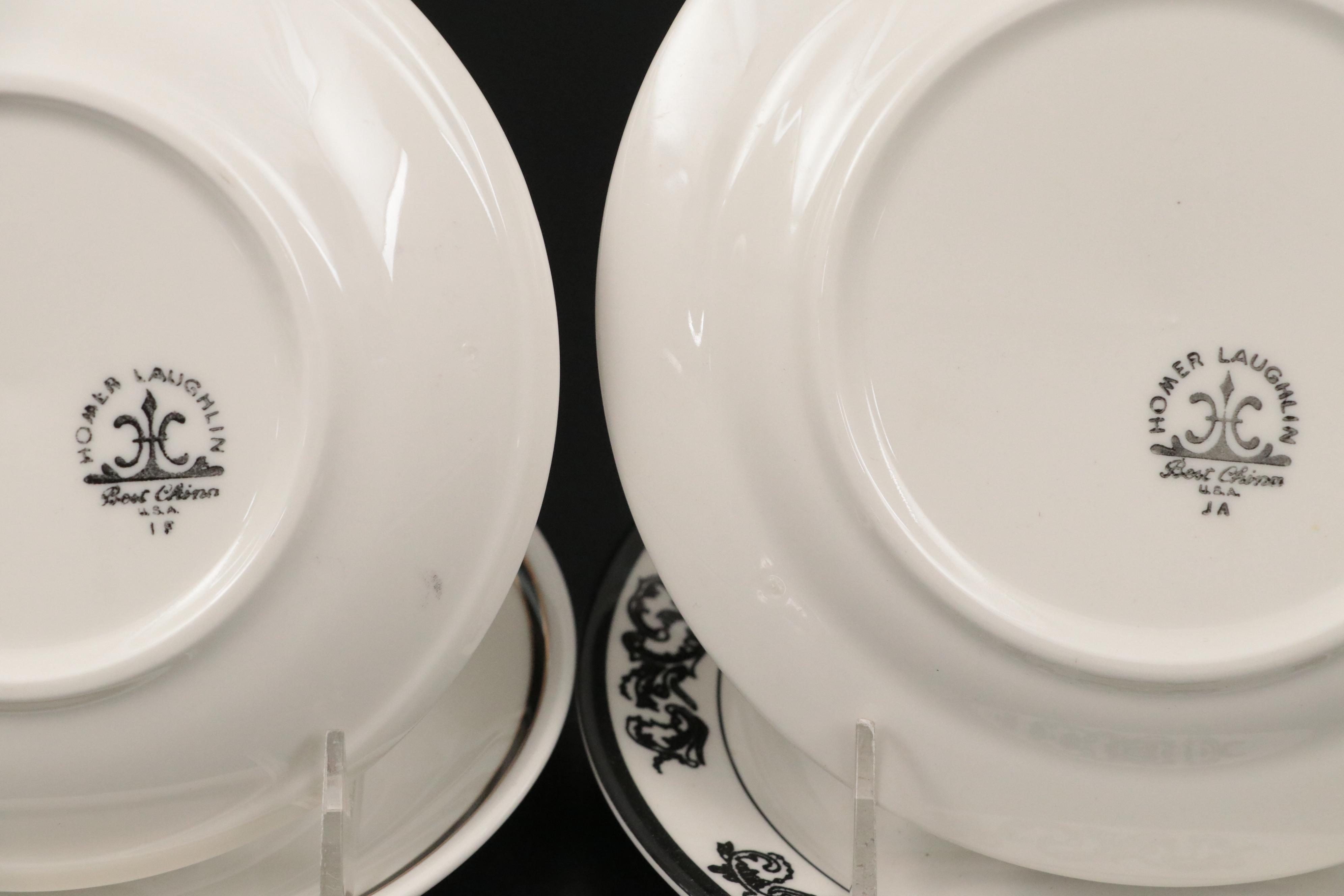 Homer Laughlin "Old Gothic Black" and Other Dinnerware, 1969