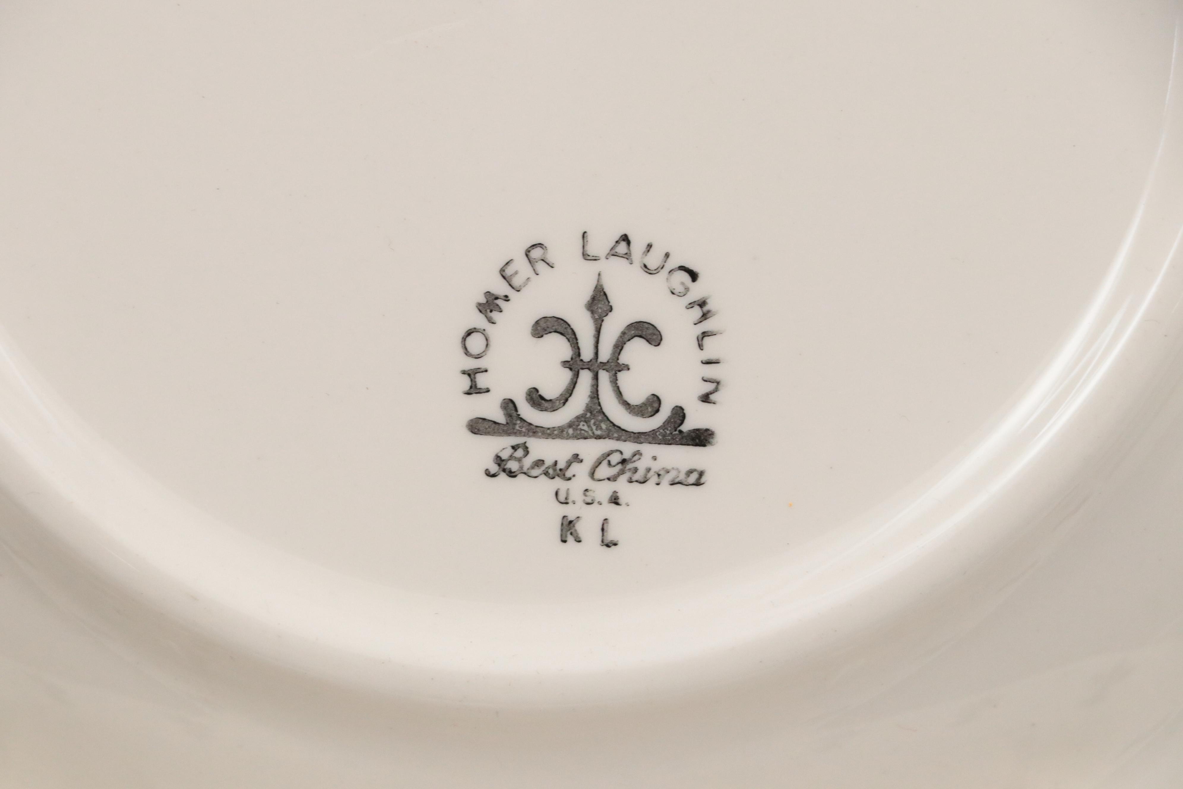 Homer Laughlin "Old Gothic Black" and Other Dinnerware, 1969