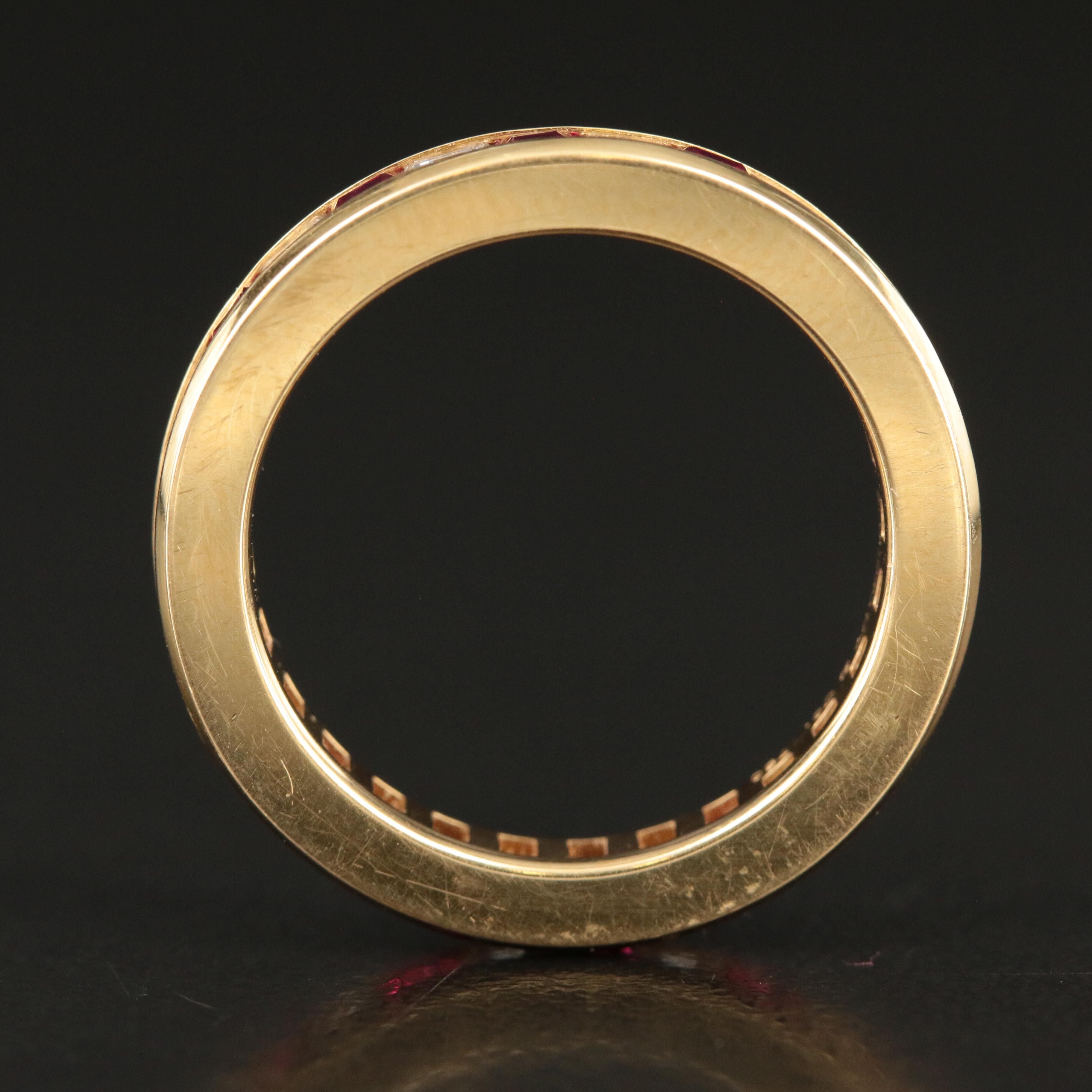 Tiffany & Co. 18K Ruby and 0.98 CTW Diamond Eternity Band