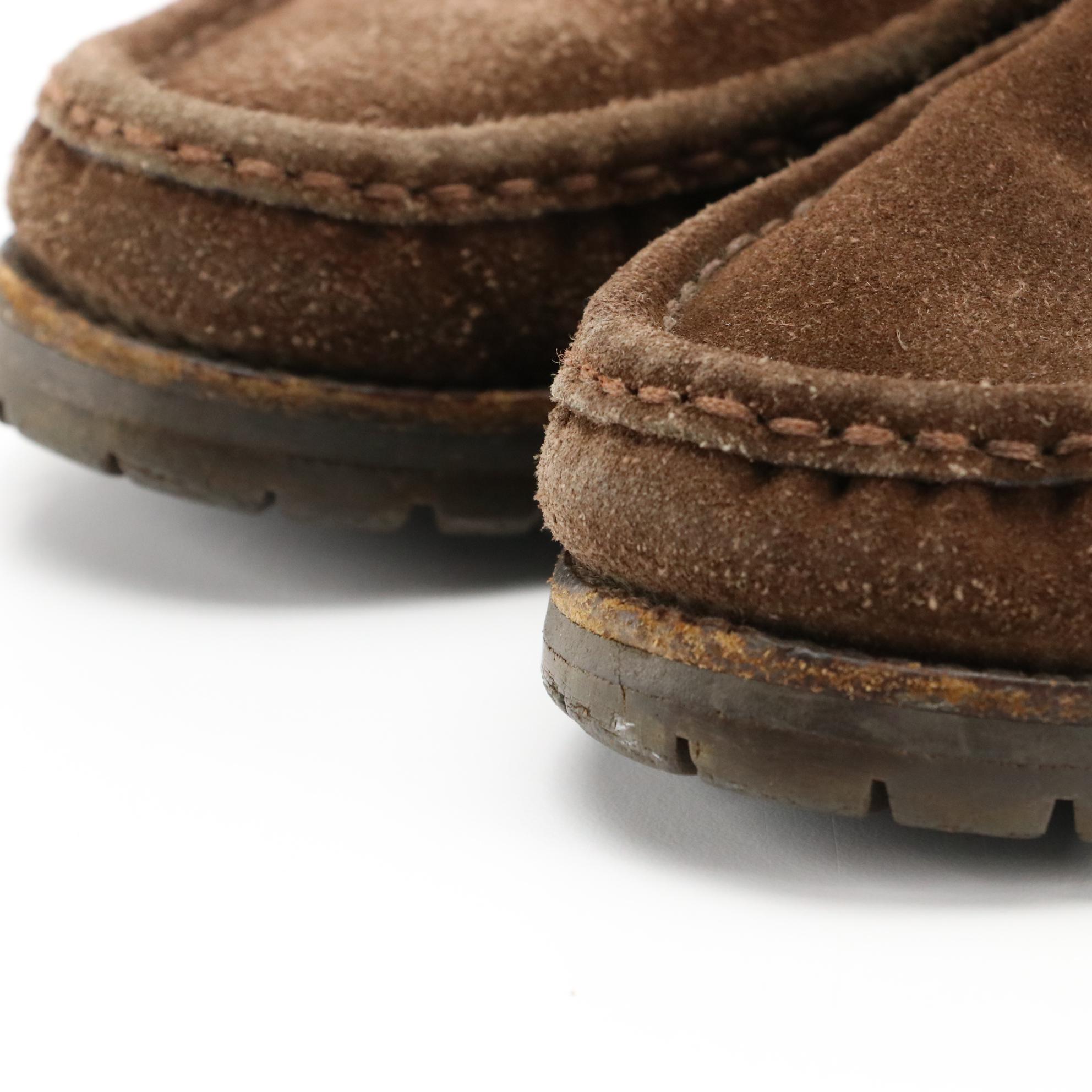 Gucci Brown Suede Horsebit Accent Loafers