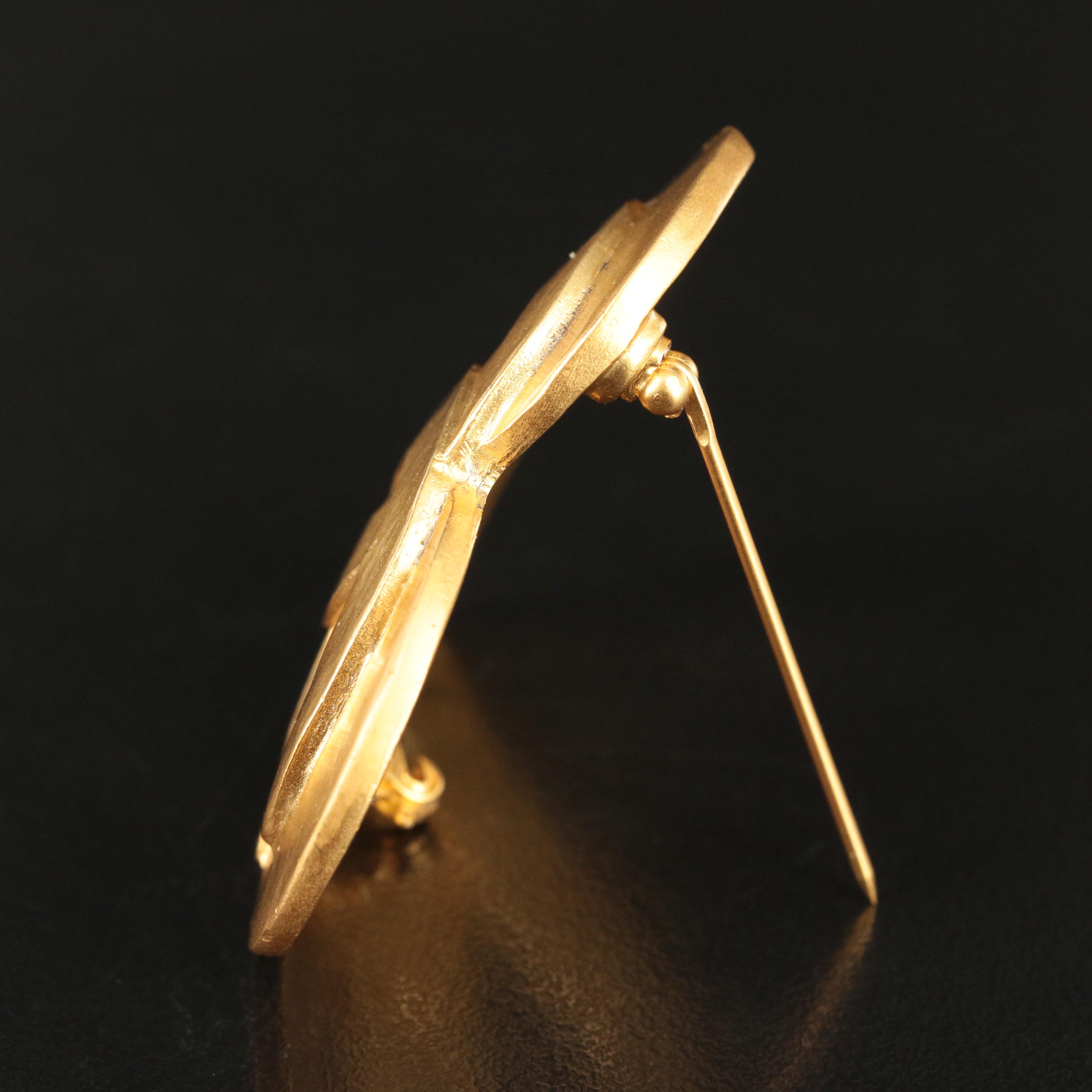 Chanel CC Logo Cut-Out Heart Brooch Spring 1995