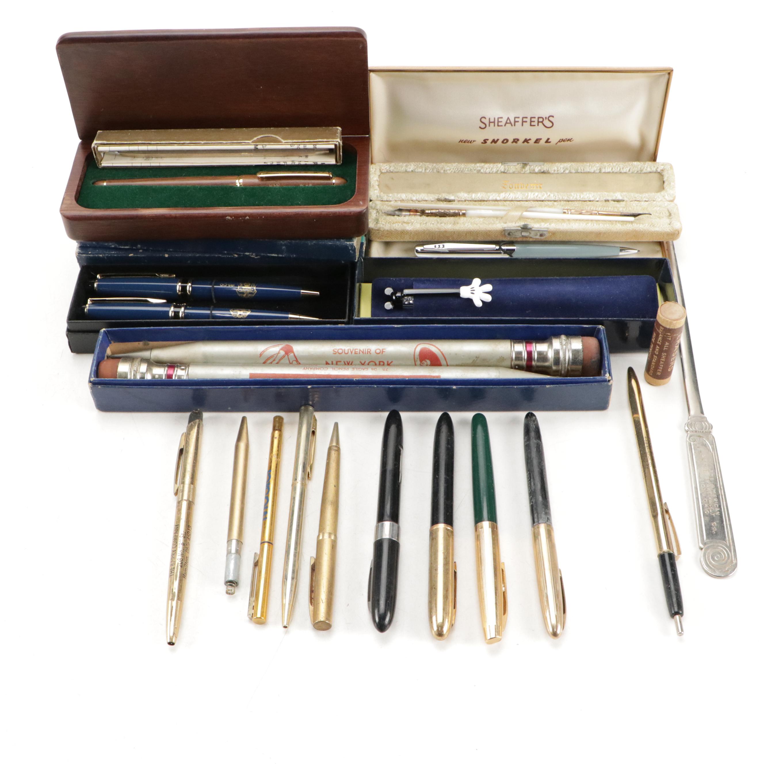 Mechanical Pencils, Ballpoint, Fountain and Dip Calligraphy Pens