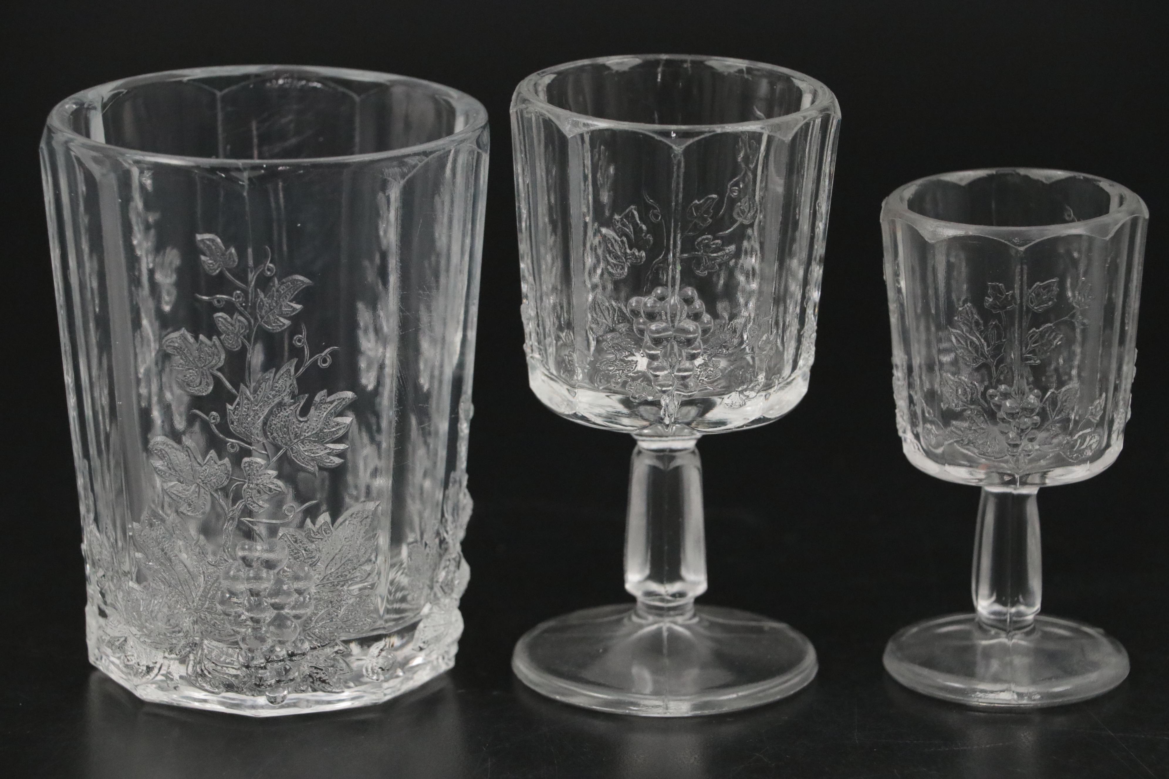 Westmoreland Glass Paneled Grape with Daisy and Button and Other Glassware