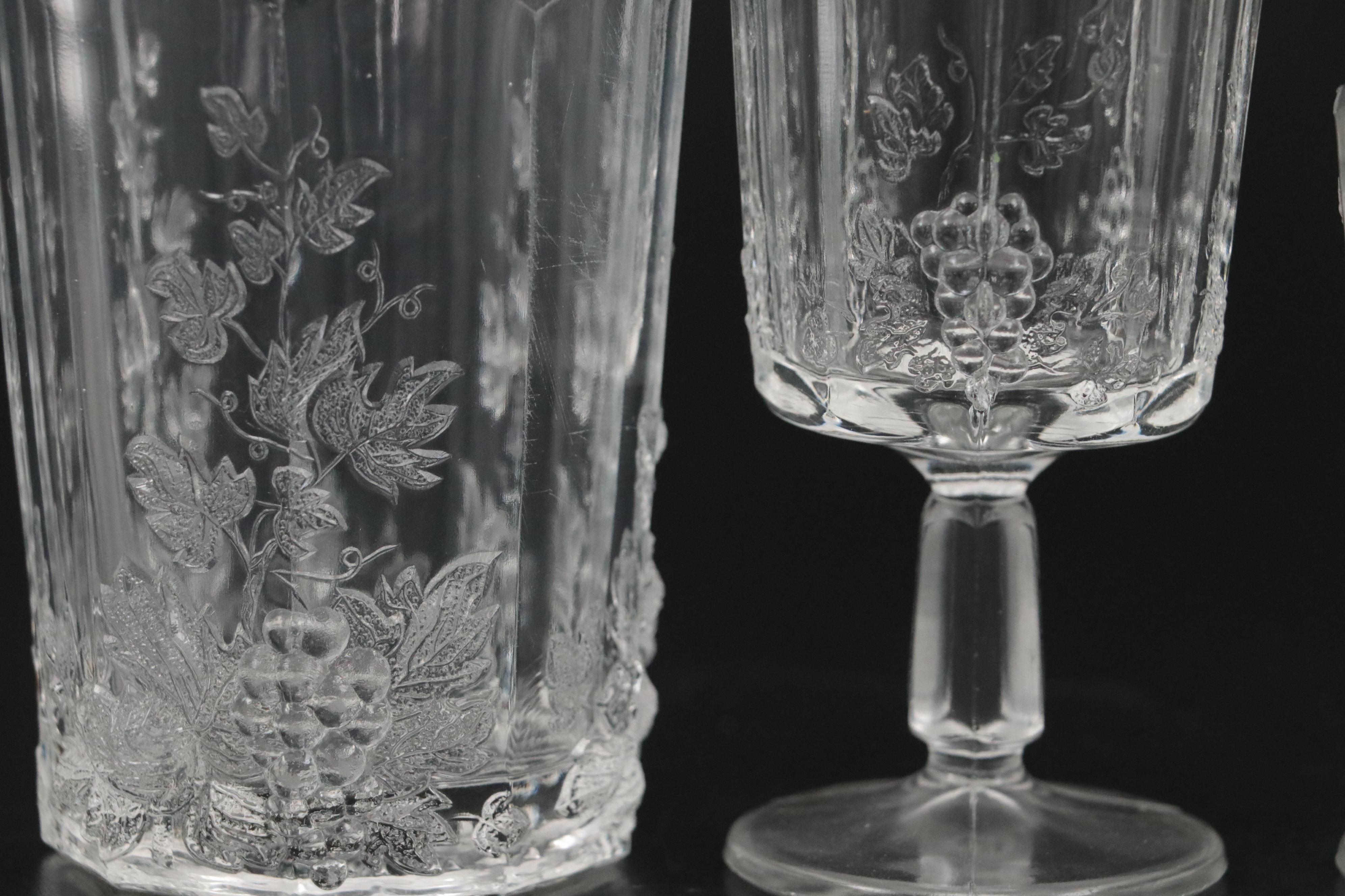 Westmoreland Glass Paneled Grape with Daisy and Button and Other Glassware