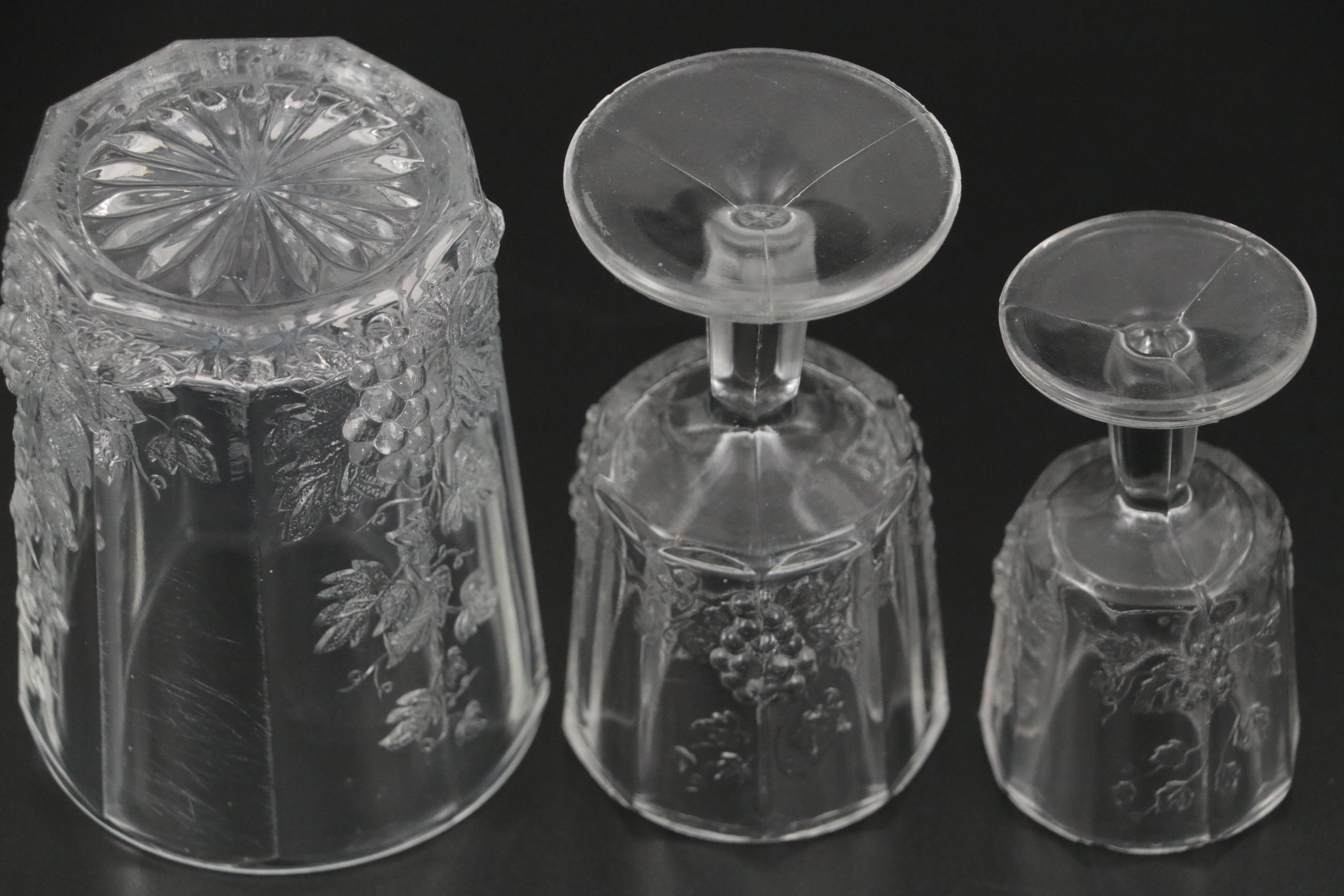 Westmoreland Glass Paneled Grape with Daisy and Button and Other Glassware