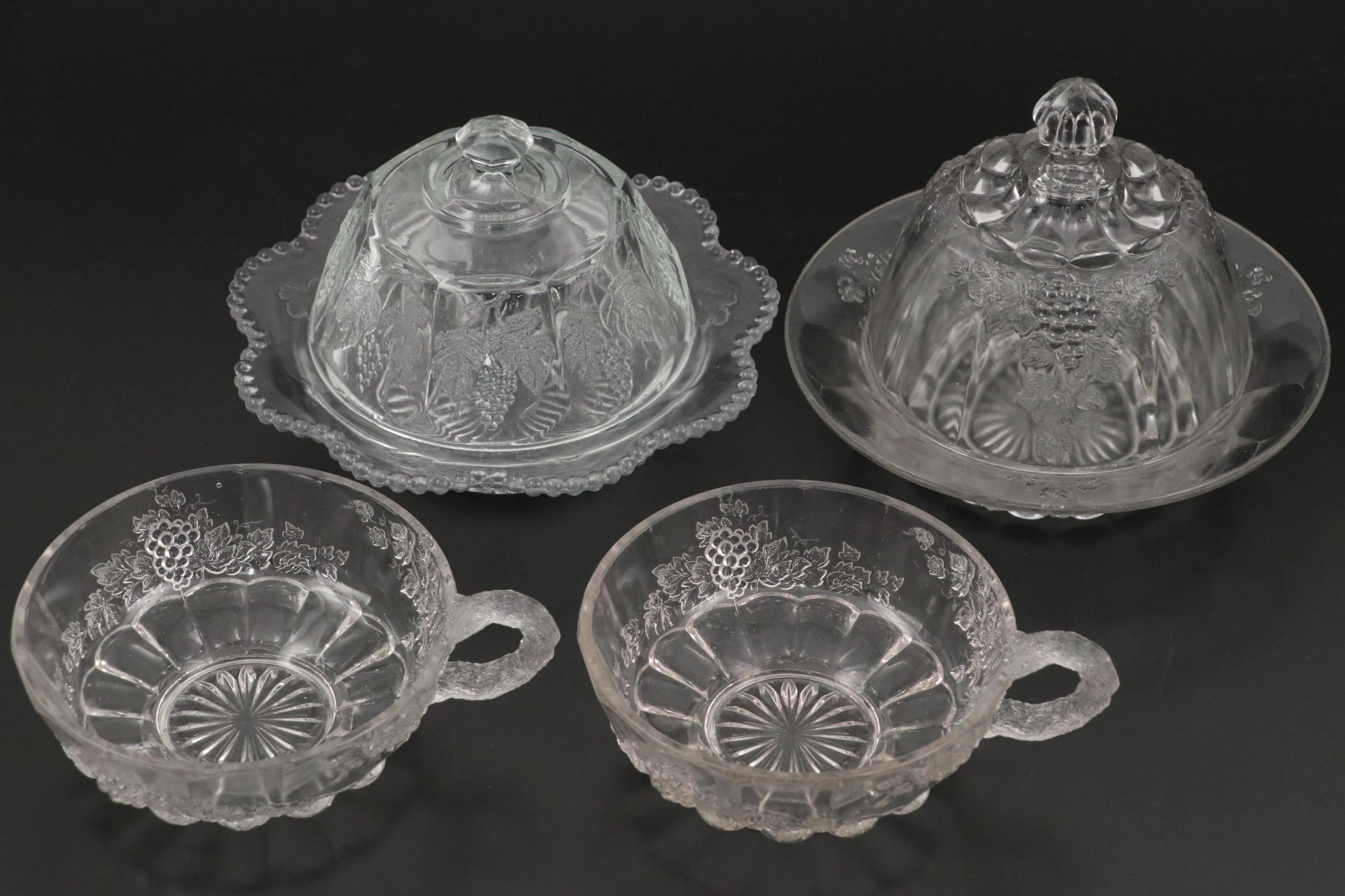 Westmoreland Glass Paneled Grape with Daisy and Button and Other Glassware