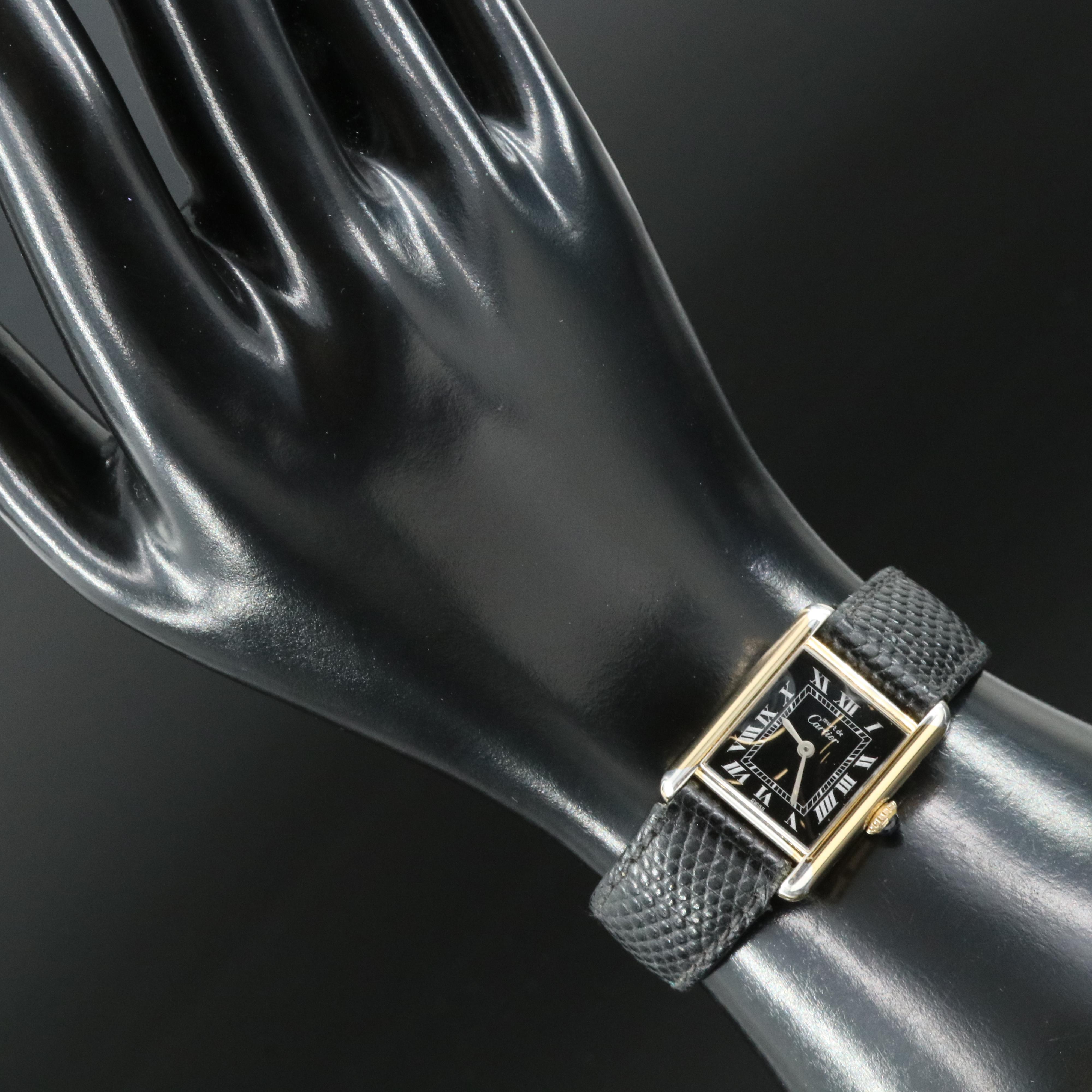 Cartier must de Cartier Vermeil Tank Manual Wind Watch