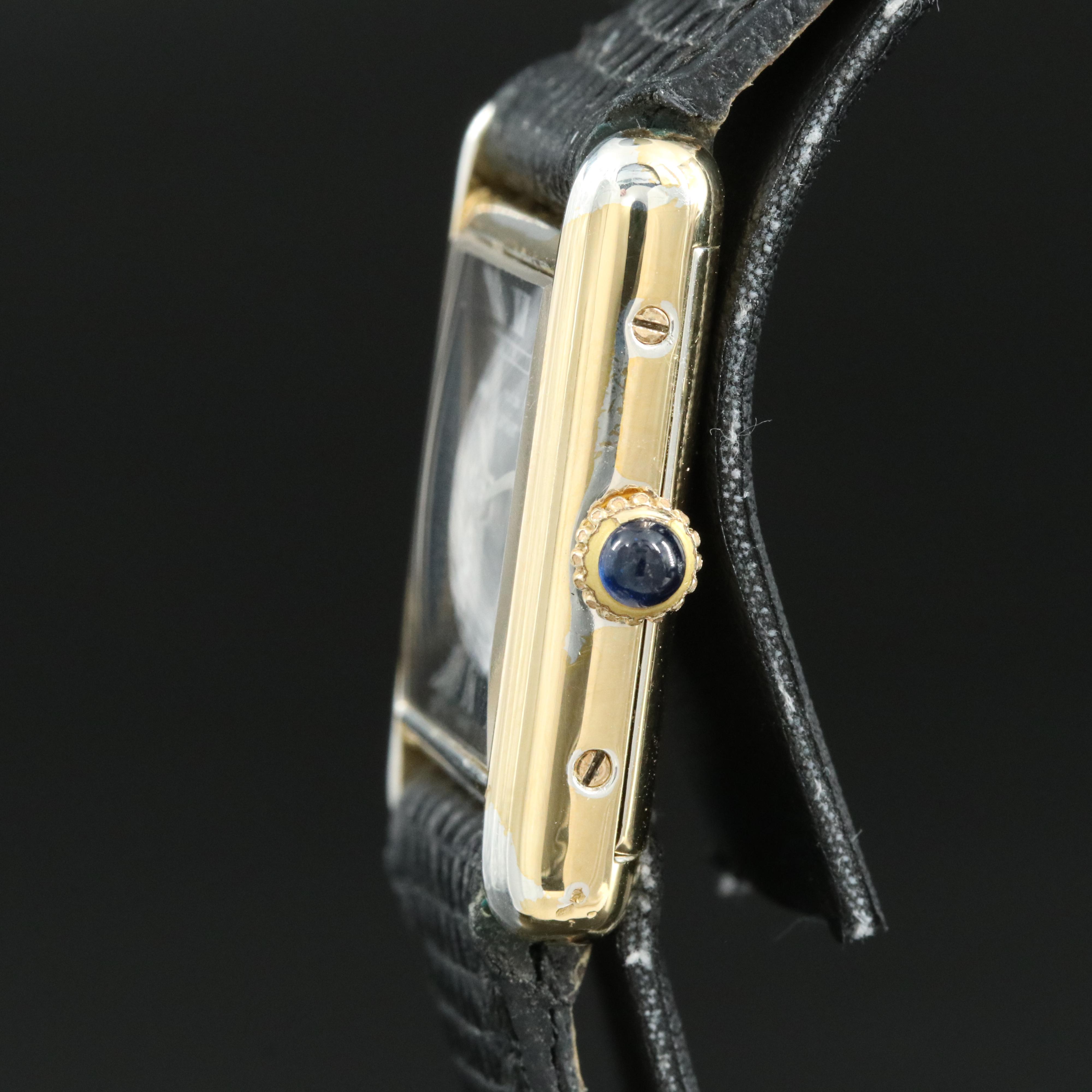 Cartier must de Cartier Vermeil Tank Manual Wind Watch