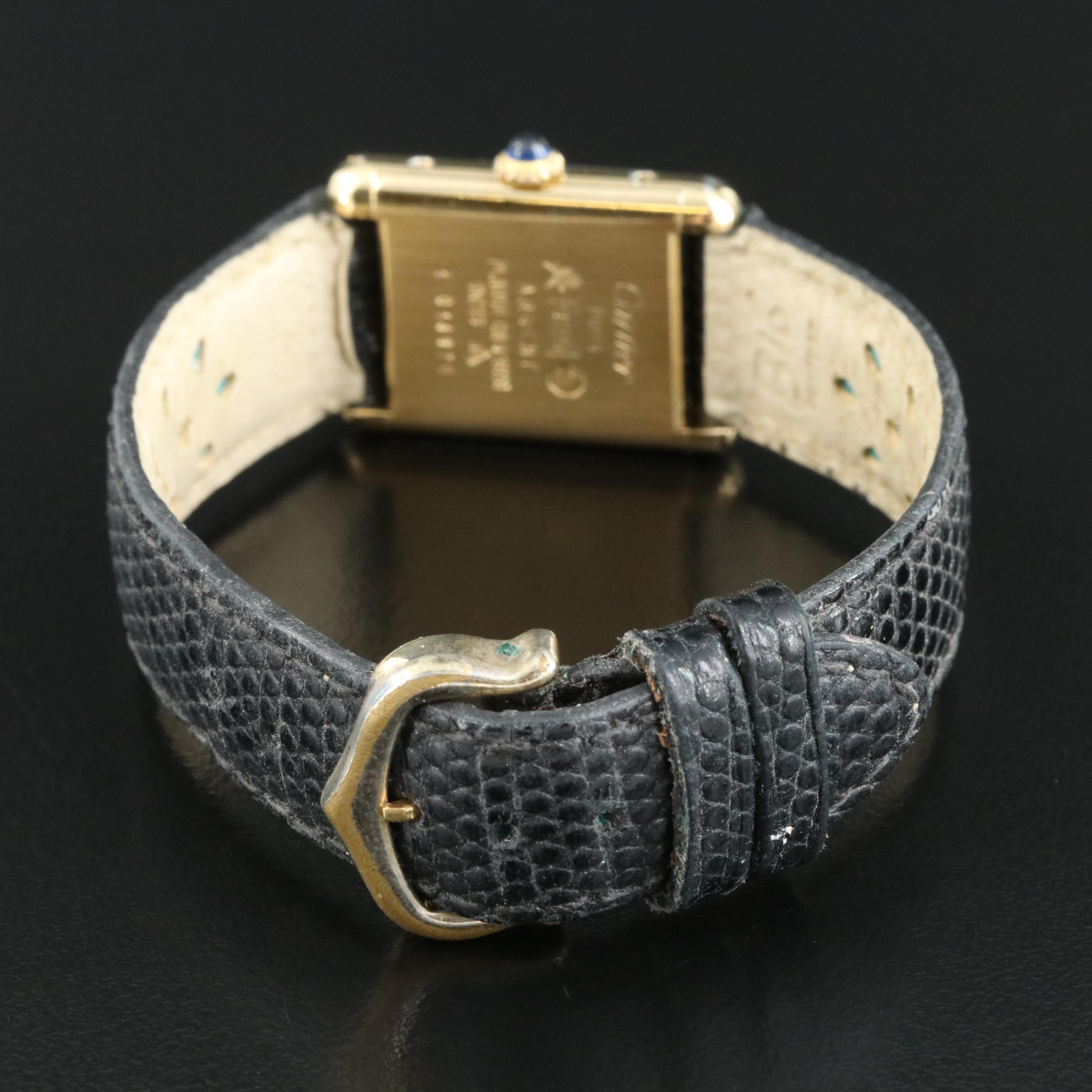 Cartier must de Cartier Vermeil Tank Manual Wind Watch