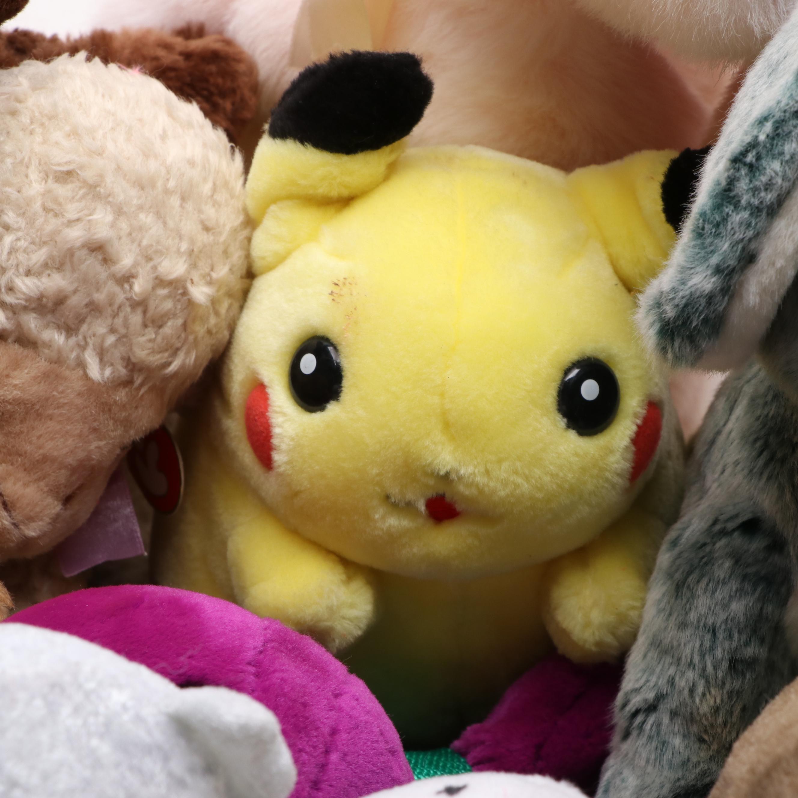 Russ, Ty and Other Stuffed Animals Including "Pikachu" and More
