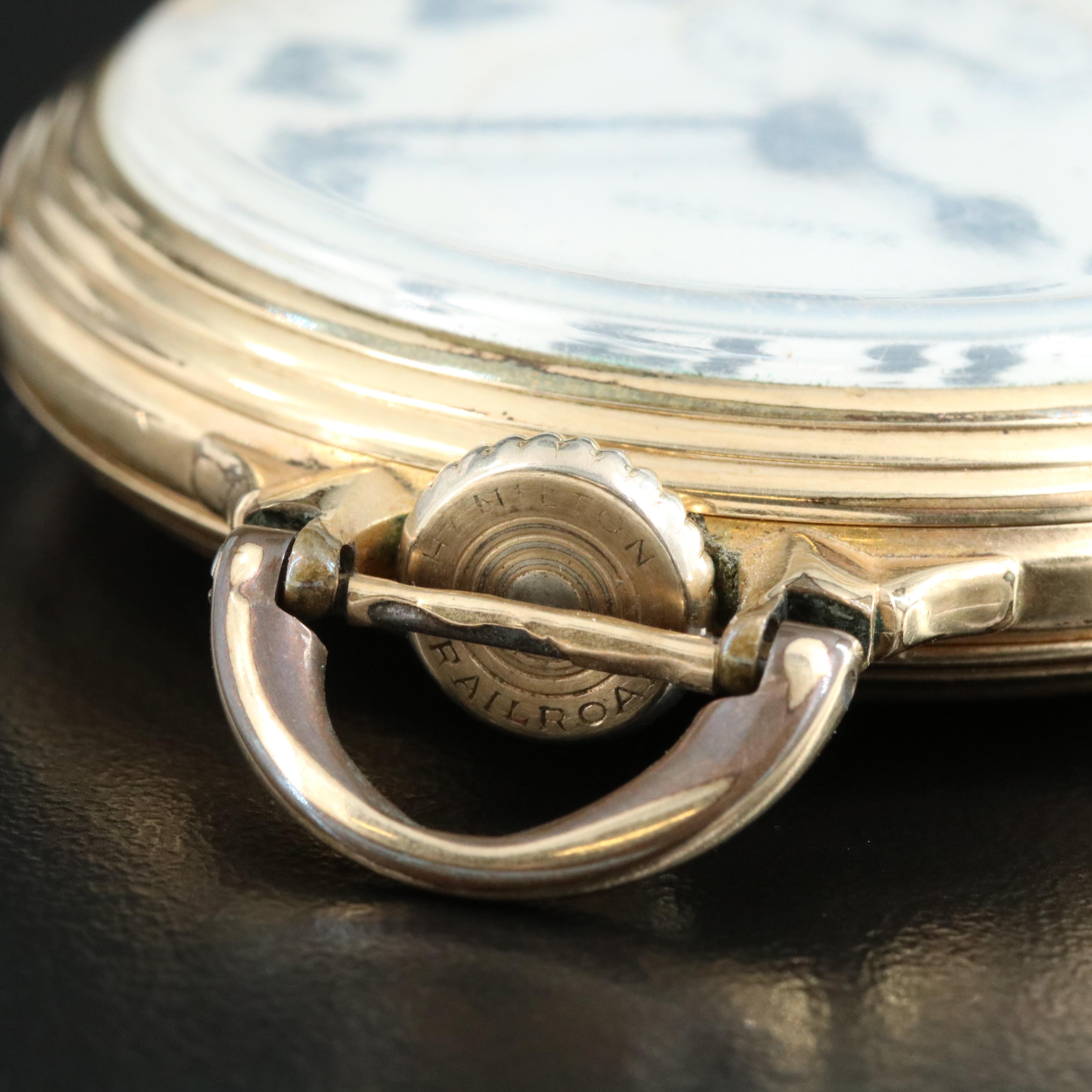 1930s Hamilton Open Face Railroad Grade Pocket Watch