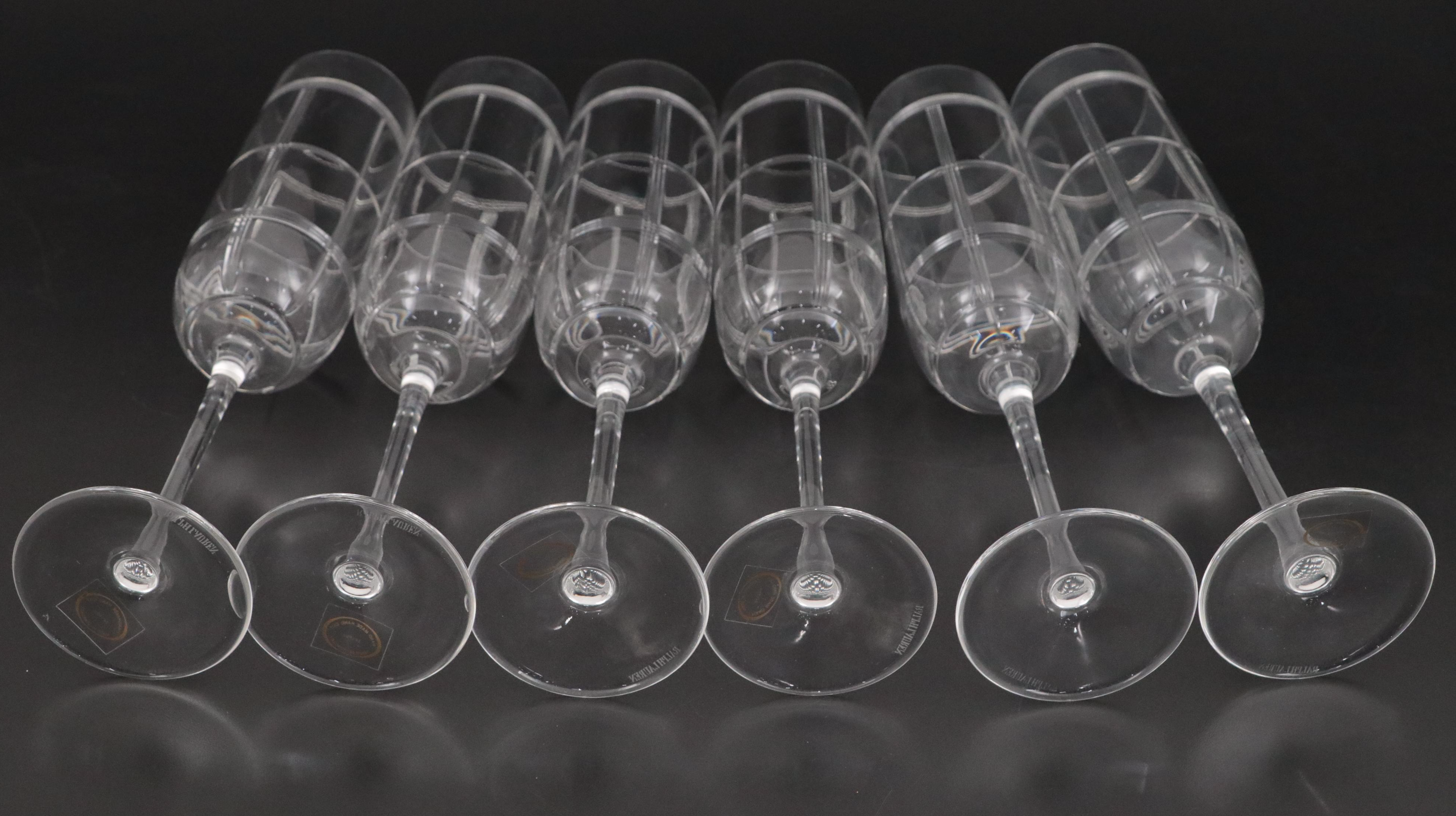 Ralph Lauren "Glen Plaid" Fluted Champagne Glasses